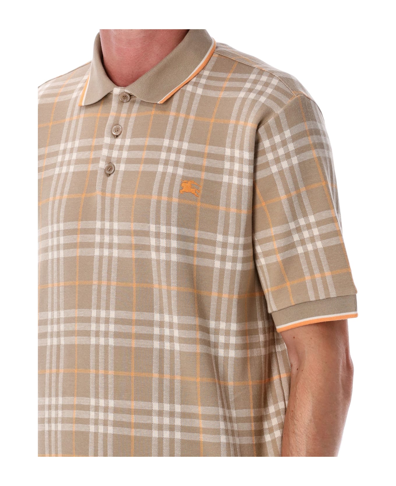 Burberry London Broom Check Cotton Polo Shirt - BROOM IP CHECK