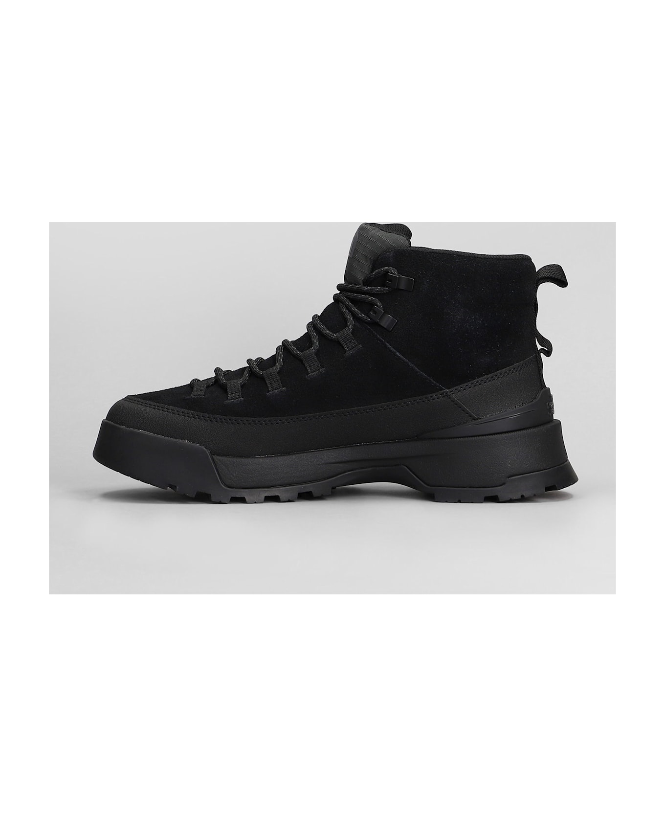 The North Face Glenclyffe Urban Combat Boots In Black Suede And Leather - black