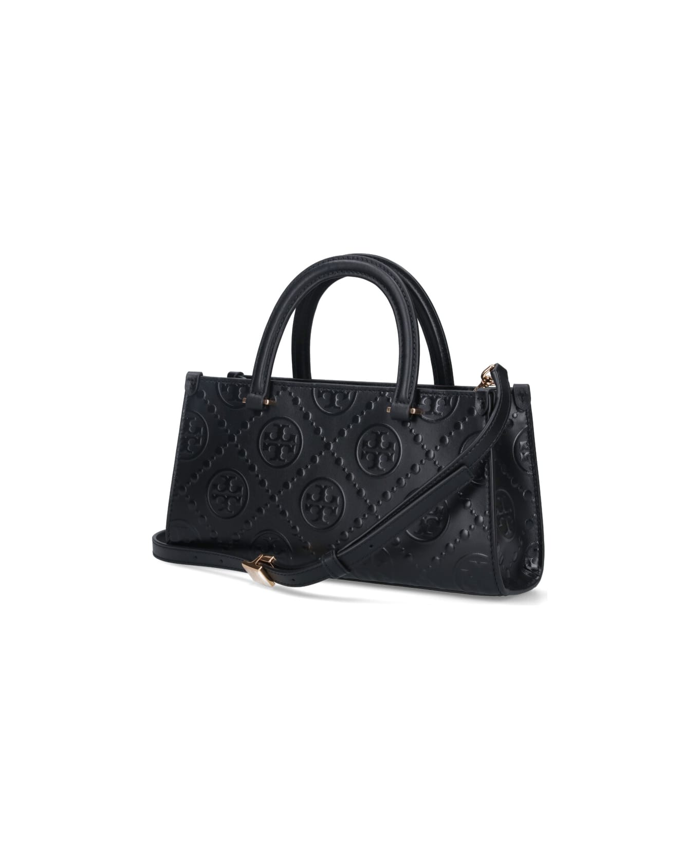 Tory Burch 
t Monogram
 Rectangular Tote Bag - Black