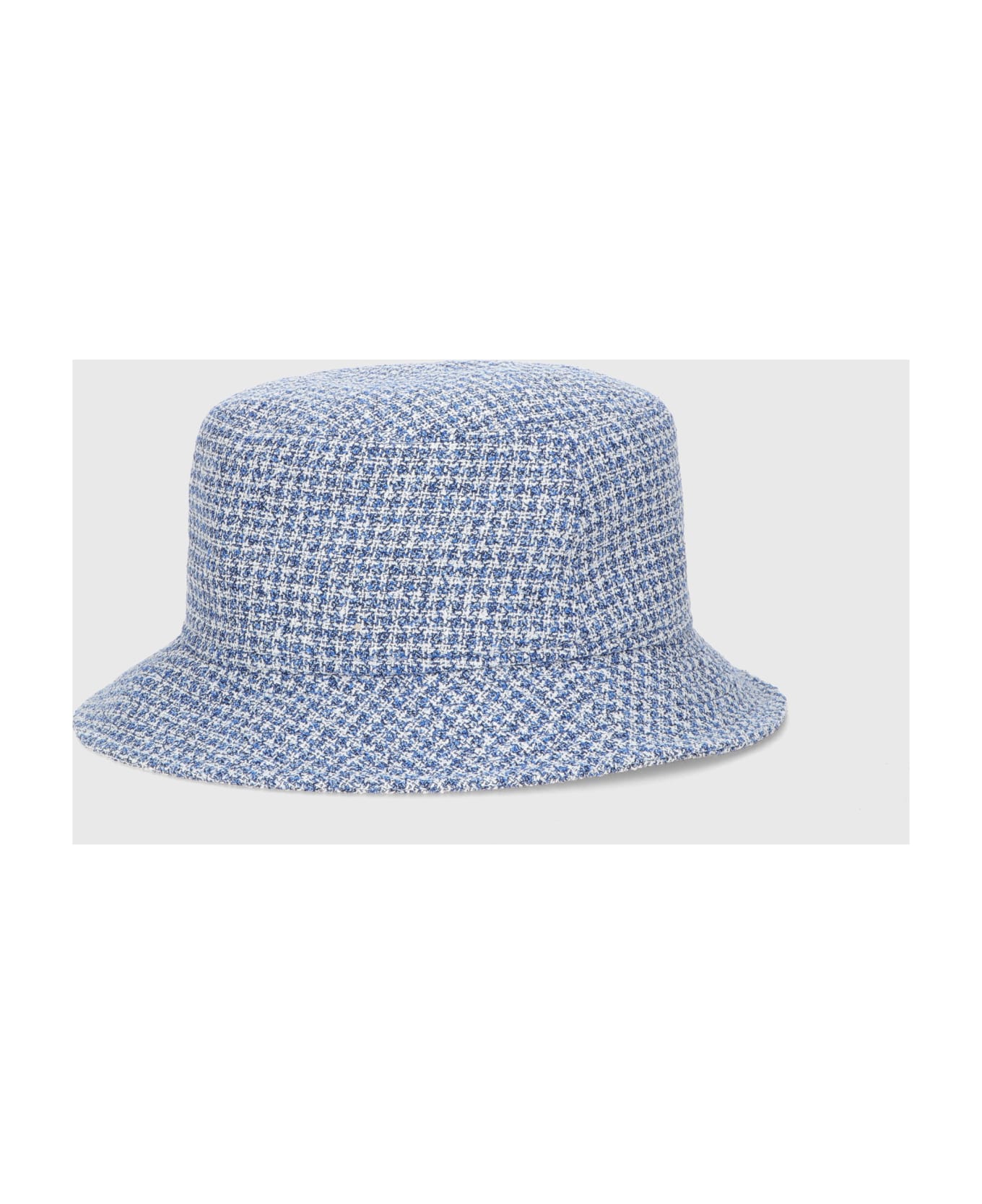 Borsalino Mistero Bucket - HOUNDSTOOTH BLUE/WHITE 帽子