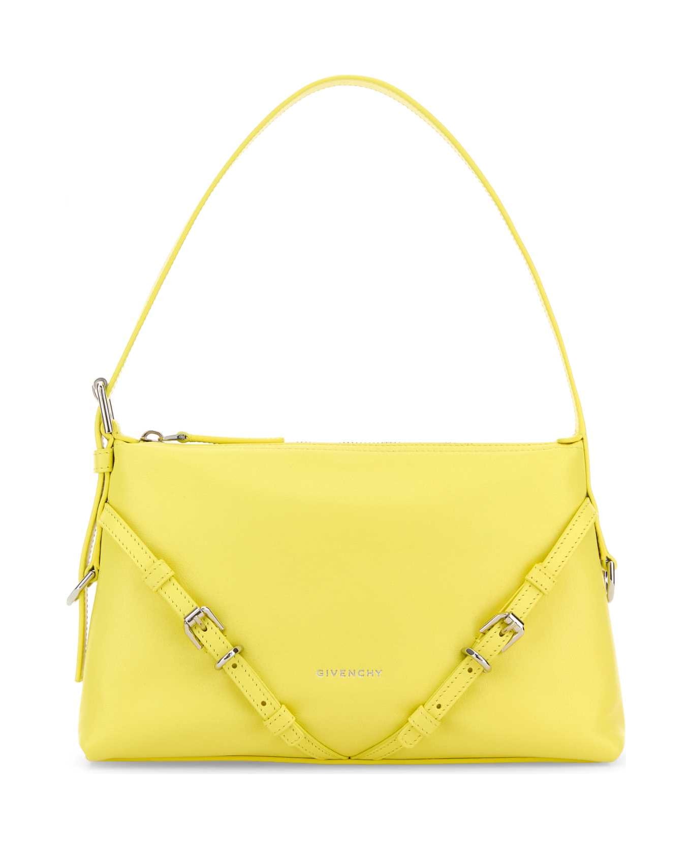 Givenchy Yellow Leather Mini Voyou Shoulder Bag - ACIDYELLOW