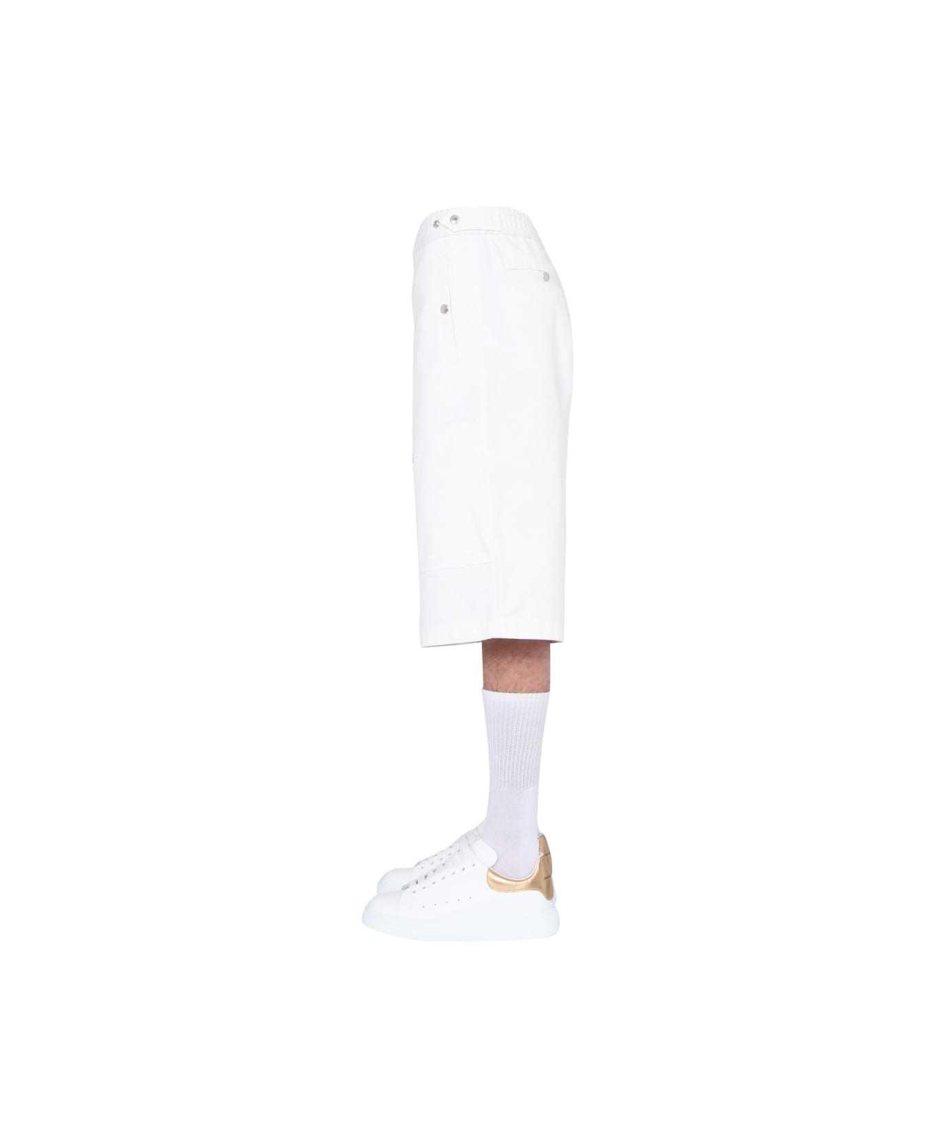Alexander McQueen Japanese Gabardine Shorts - WHITE