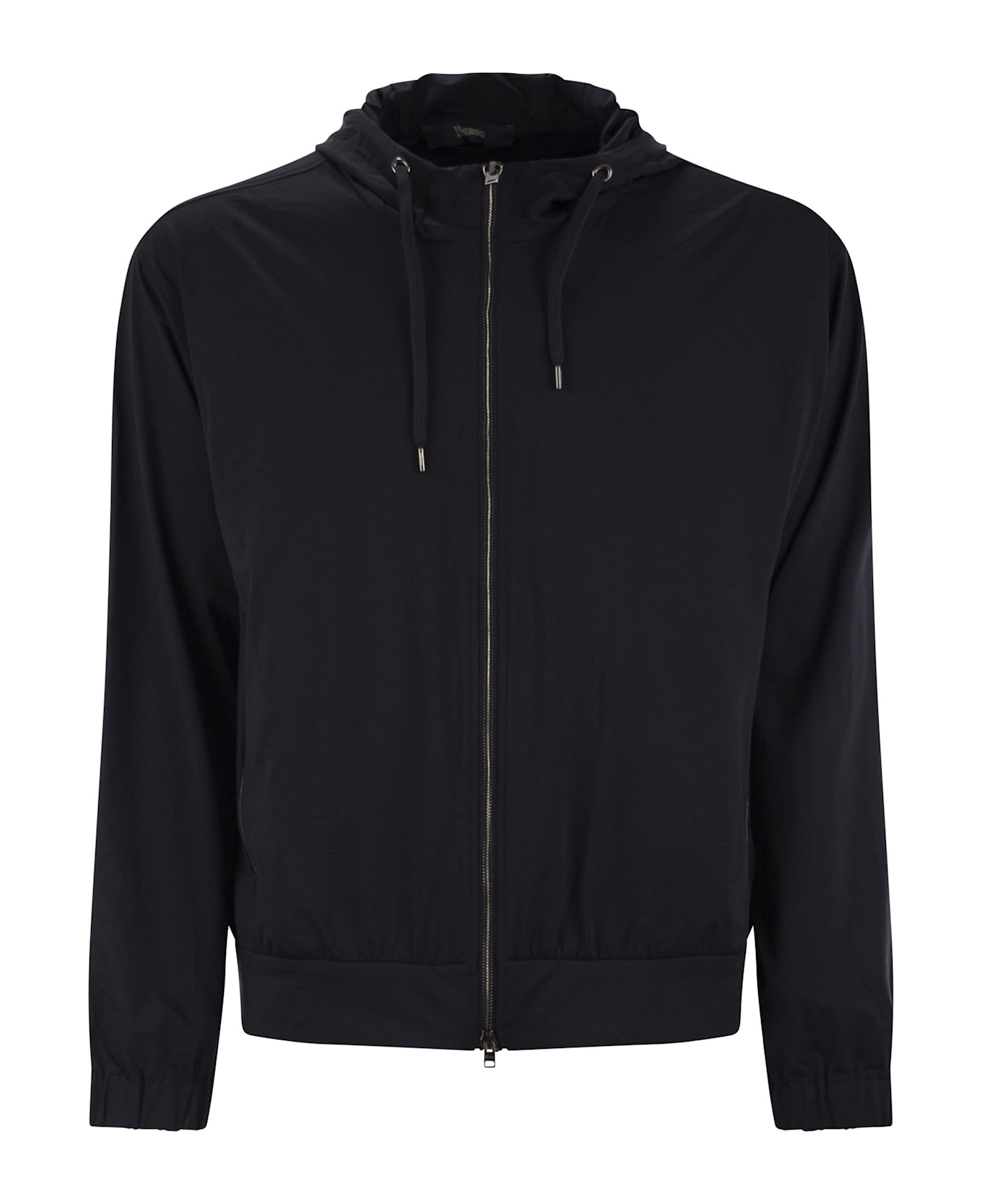 Herno Hoodie With Zip - Blue