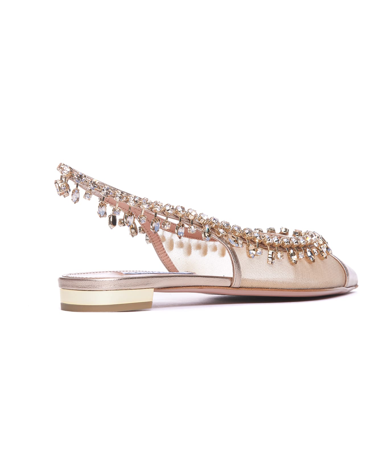 Aquazzura Temptation Crystal Flats - Pink