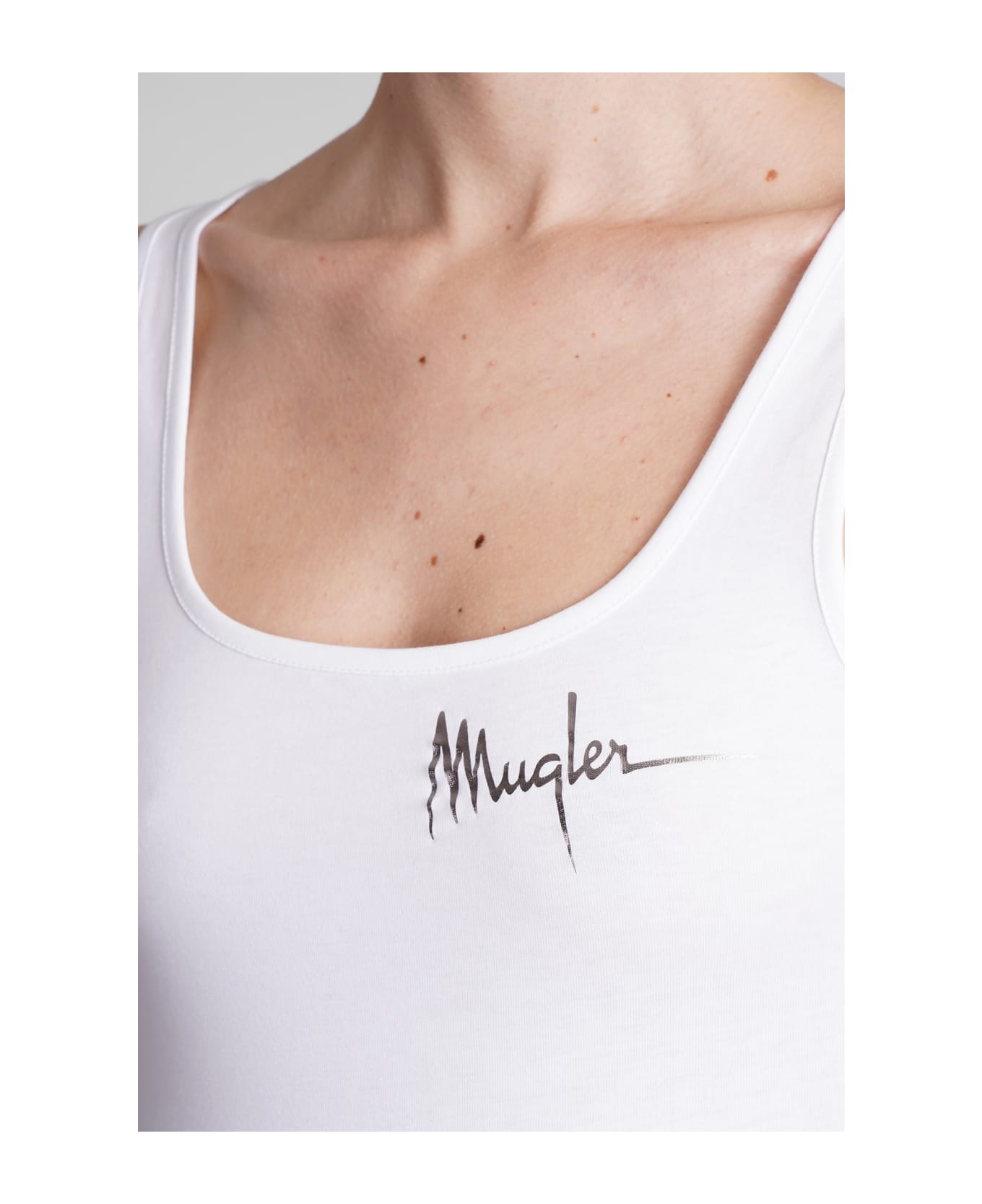 Mugler Body In White Cotton - white