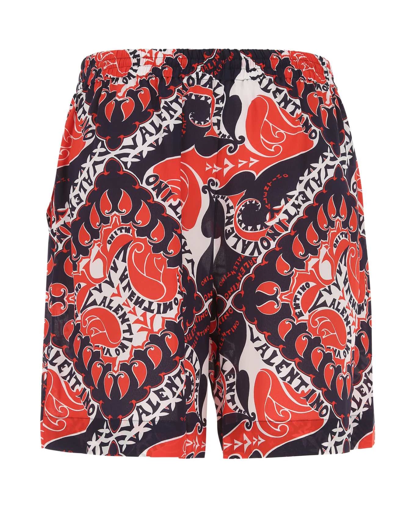 Valentino Tops Garavani Printed Crepe Bermuda Shorts - 7QC