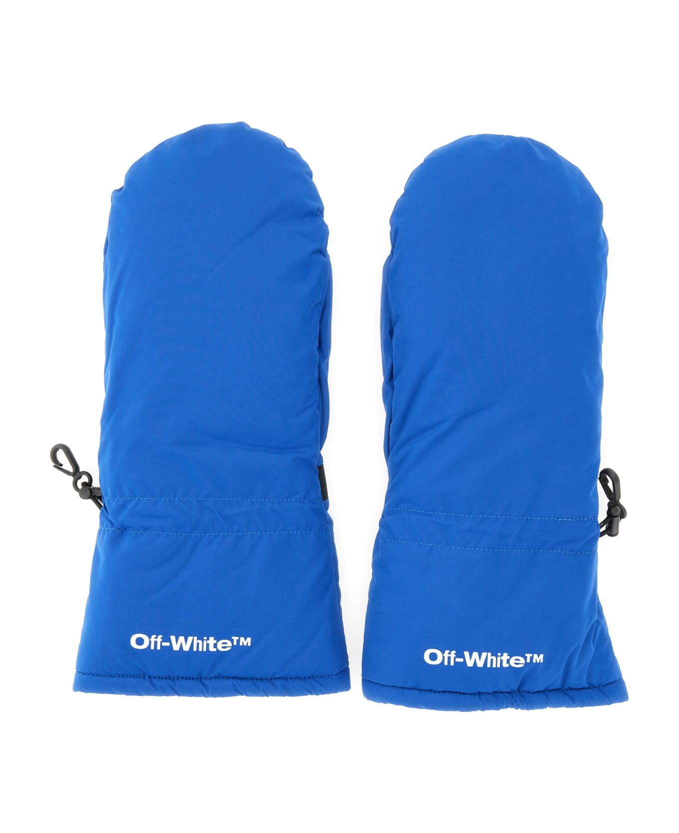 Off-White Printed Mitten Gloves - BLU