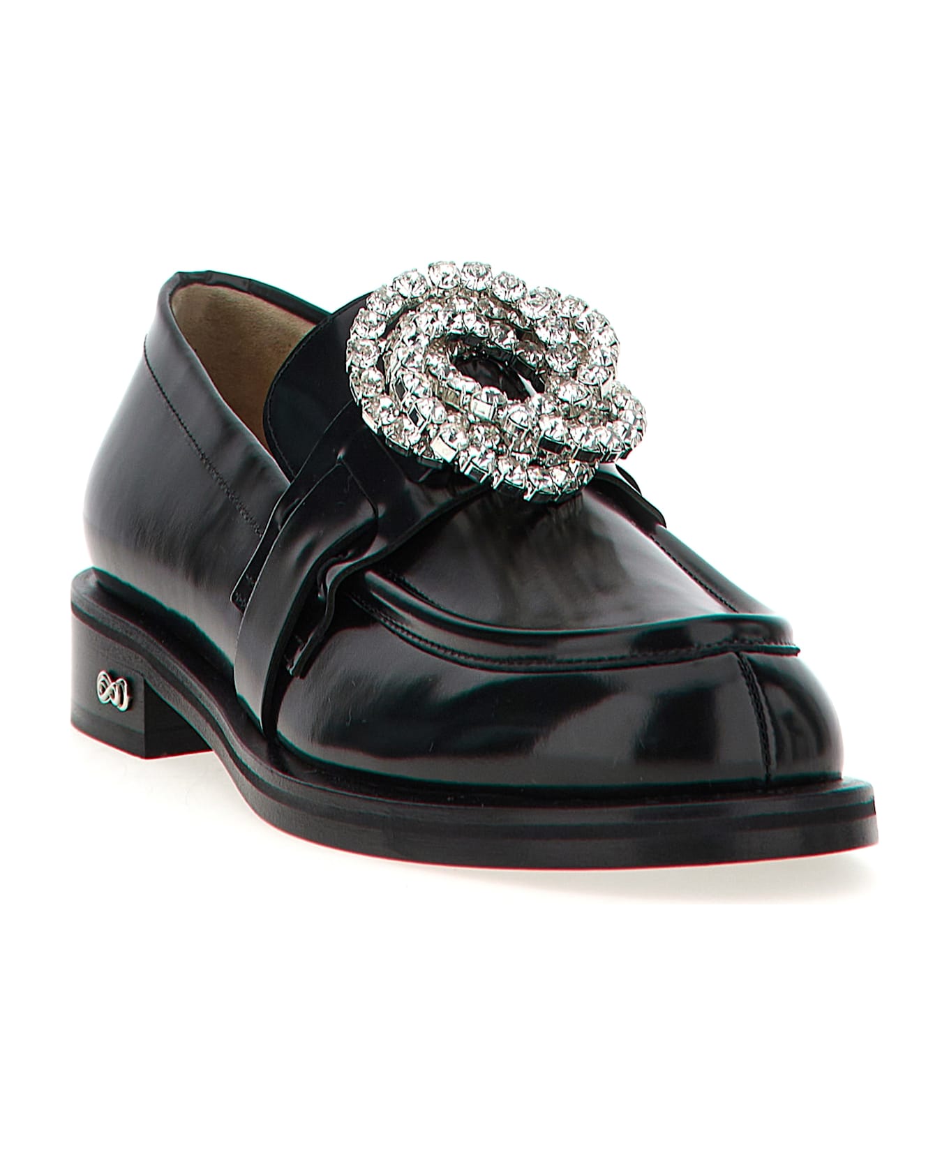 Mach & Mach 'galaxy Black' Loafers - Black  
