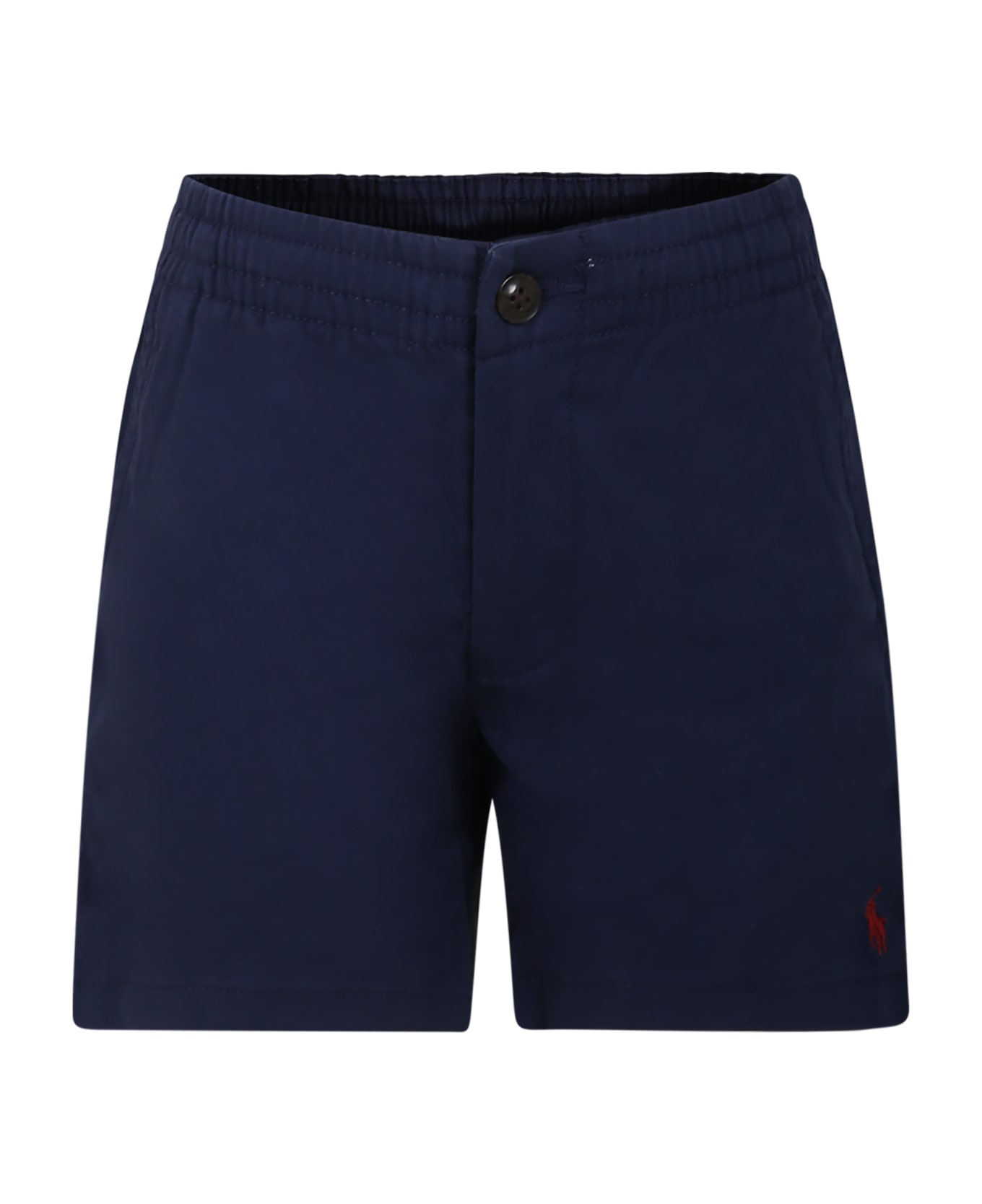 Ralph Lauren Blue Shorts For Boy With Pony - Blue