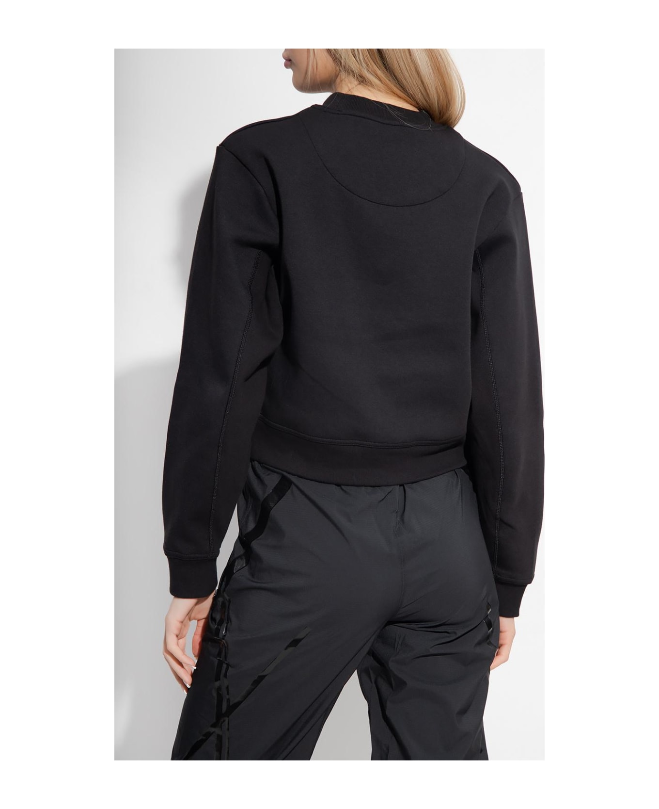 Adidas by Stella McCartney Logo Crewneck Sweatshirt - BLACK フリース