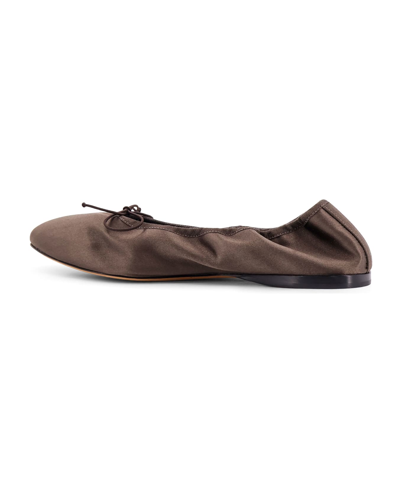 The Row Awar Flat Satin Ballerinas - Brown