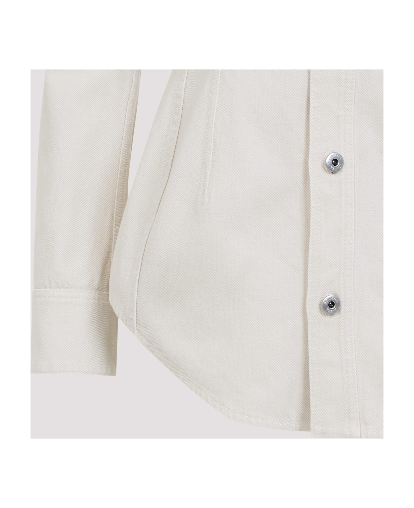 Bottega Veneta Beige Cotton Denim Jacket - Pale Meringue