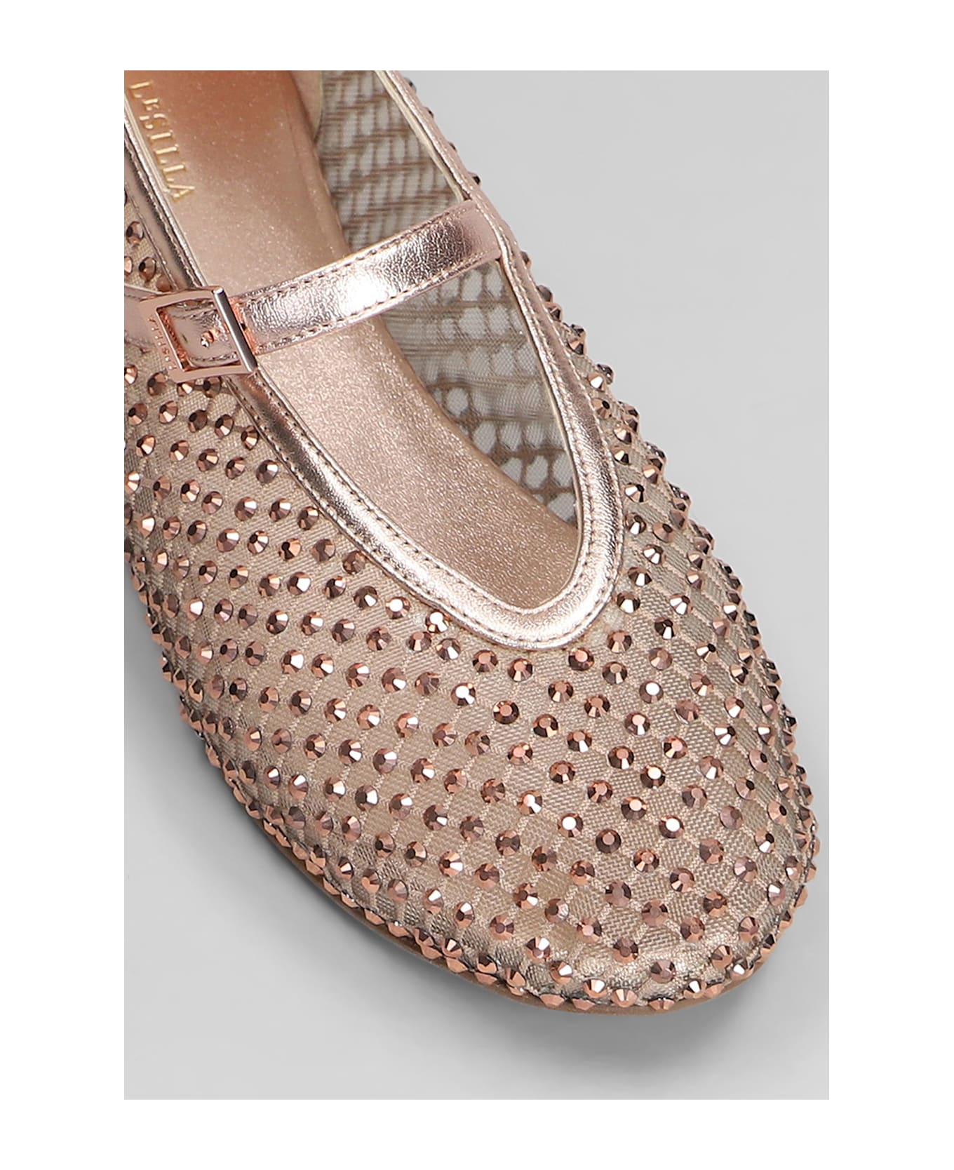 Le Silla Gilda Ballet Flats In Copper Leather - copper