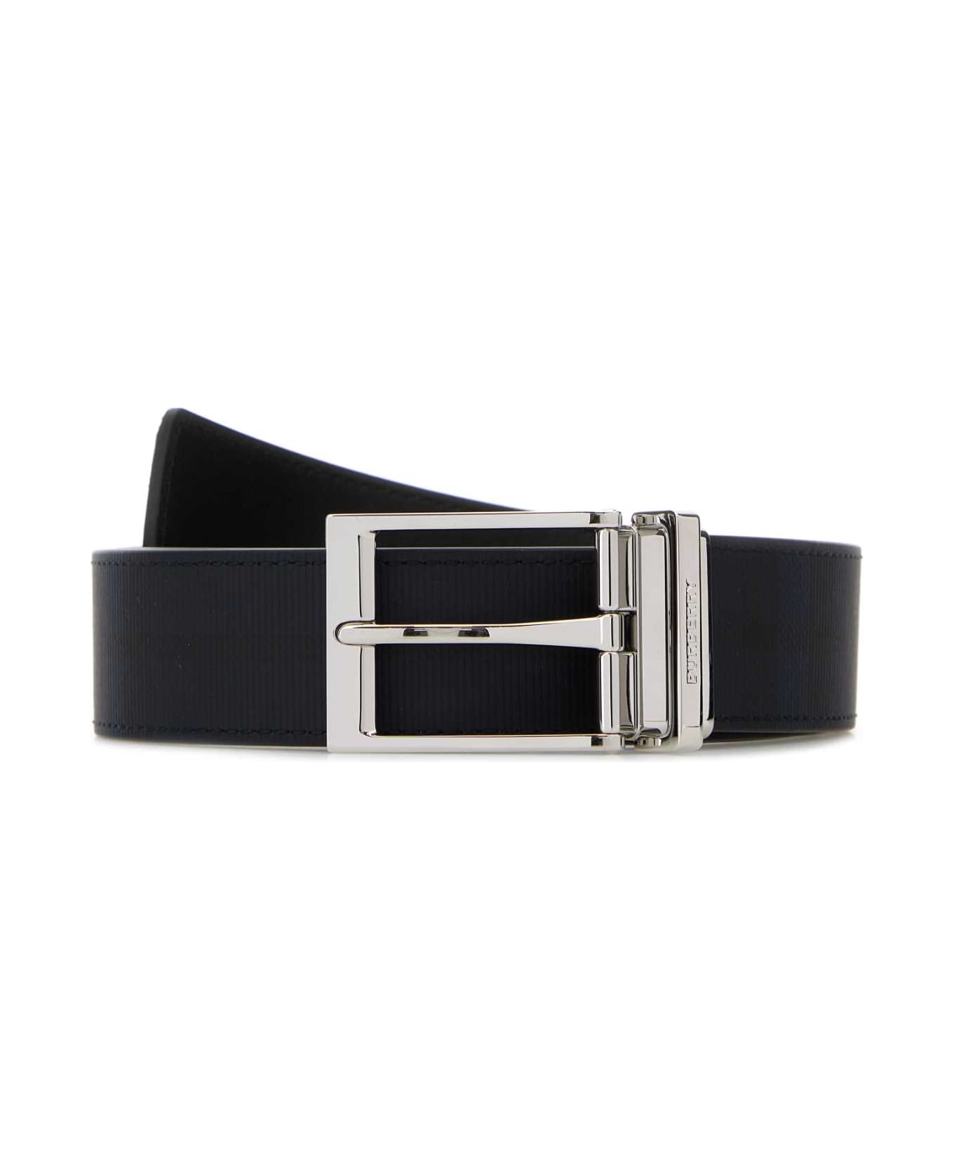 Burberry Printed Canvas Belt - NAVYIPCHKBLACK