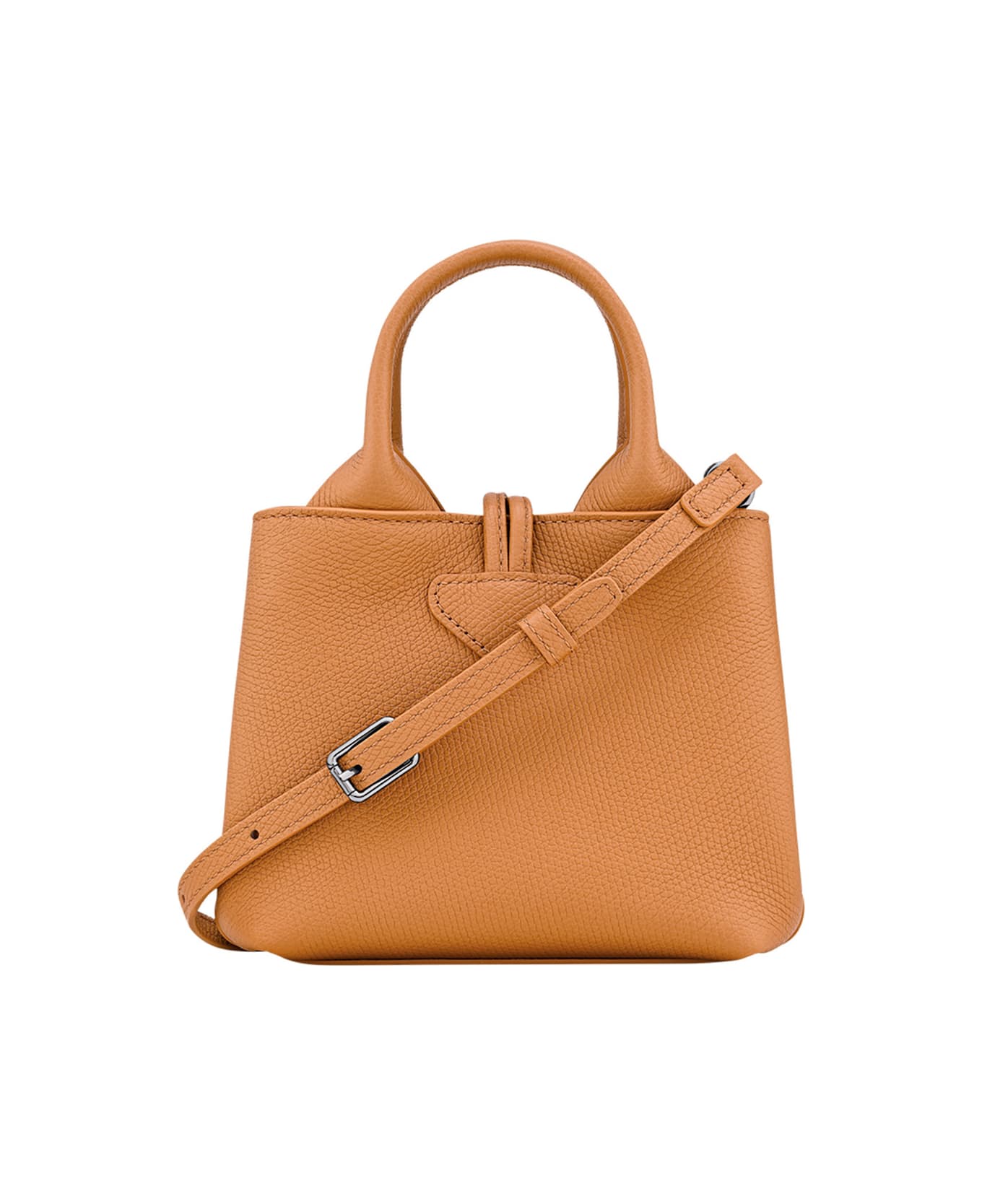 Longchamp 
le Roseau
 Beige Handbag With Toggle Closure In Grained Leather Woman - Beige
