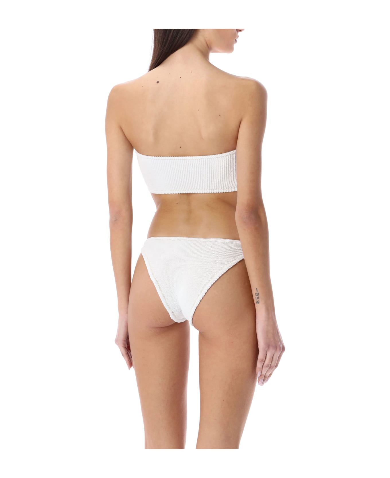 Reina Olga Ausilia Scrunch Bikini Set - WHITE