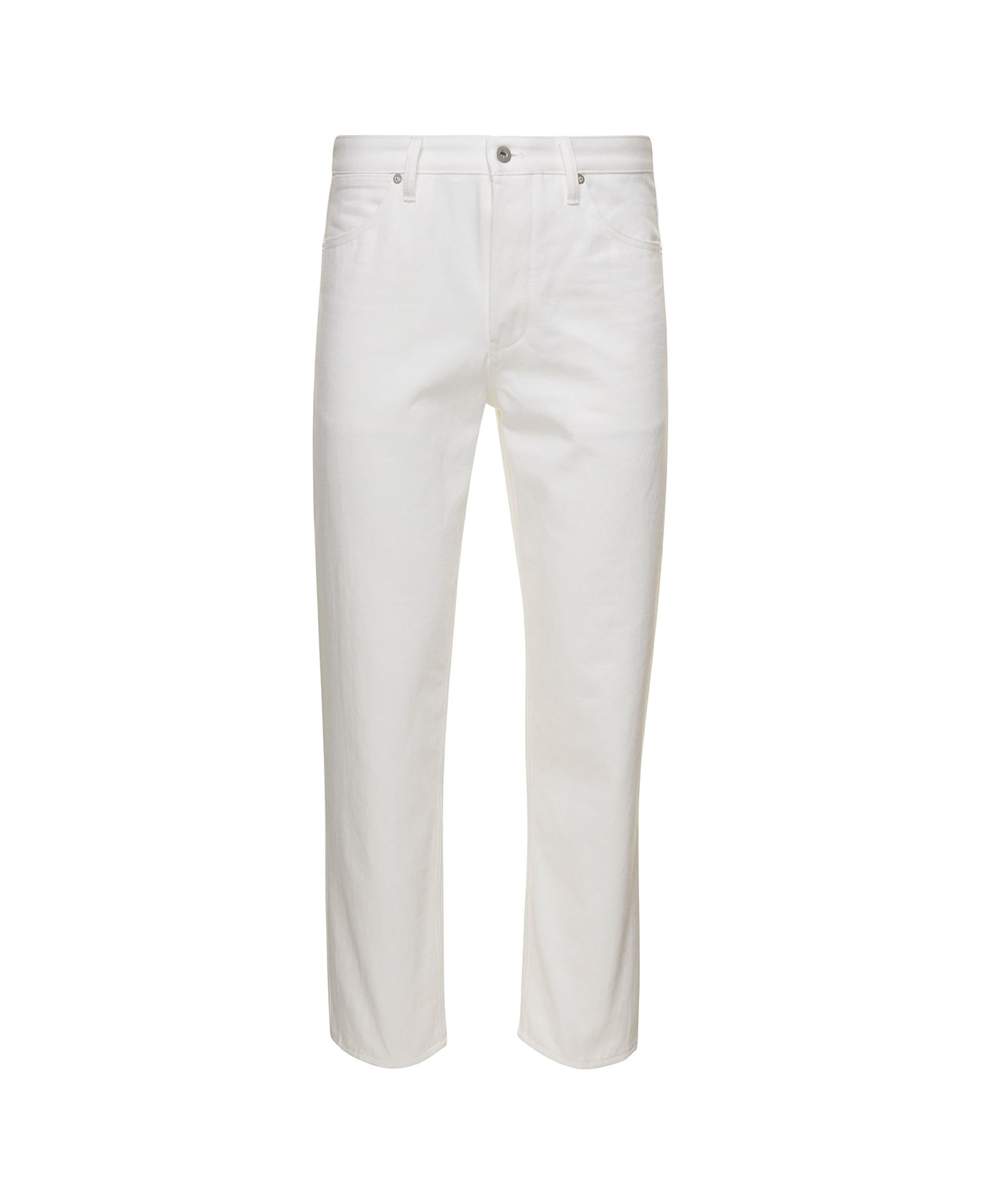 Jil Sander White Straight-leg Jeans In Cotton Denim Man - White