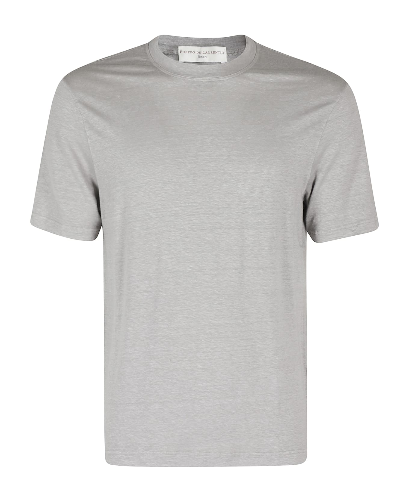 Filippo De Laurentiis Tshirt Mm Lino Stretch - Sasso