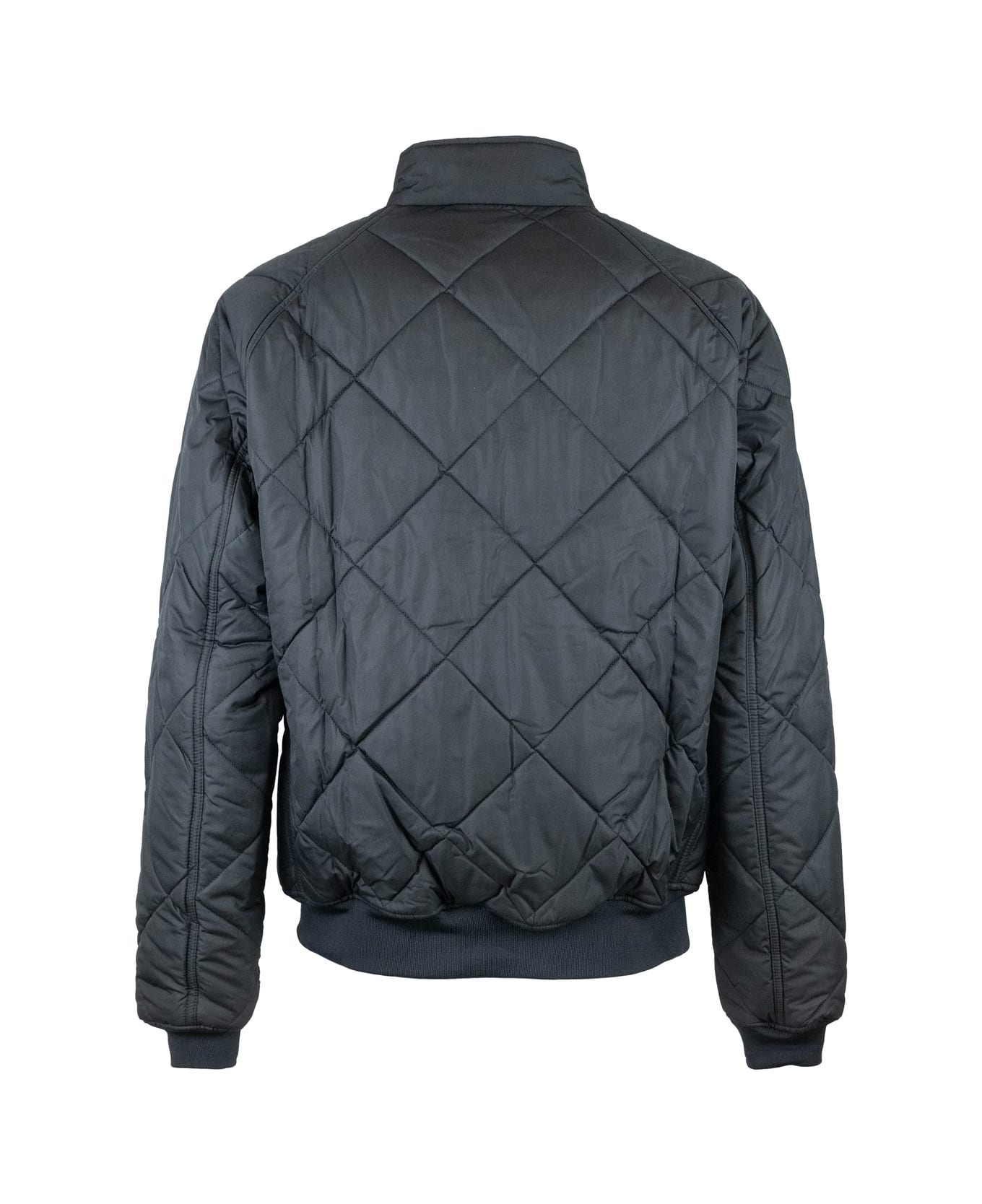 Barbour High-neck Zip-up Quilted Jacket - Nero