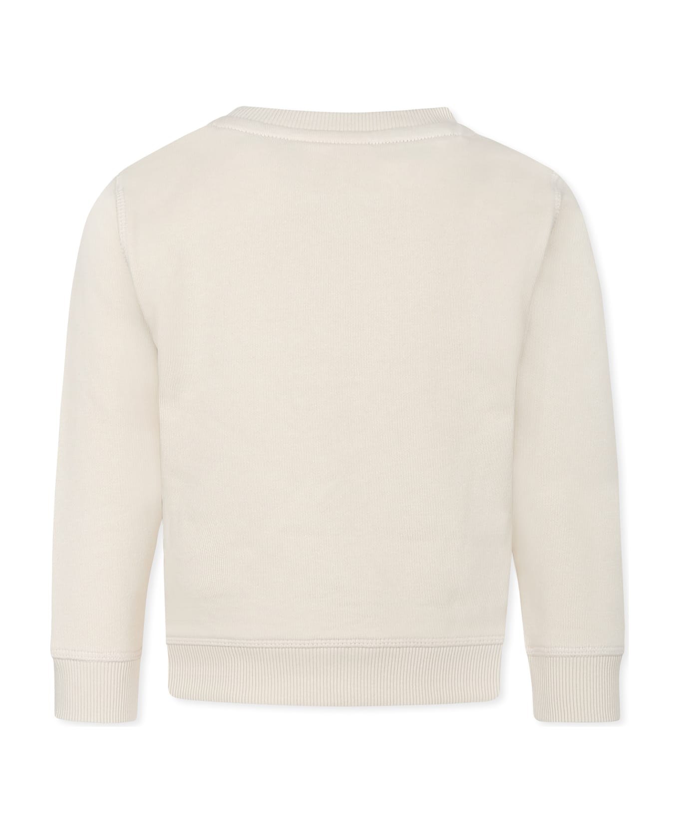 Hugo Boss Beige Sweatshirt For Girl With Logo - Beige