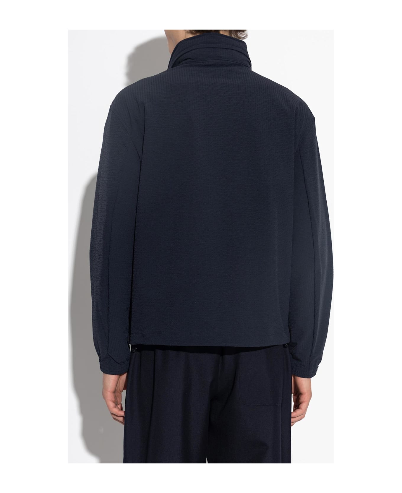 Emporio Armani Jacket With Logo Patch - Blue