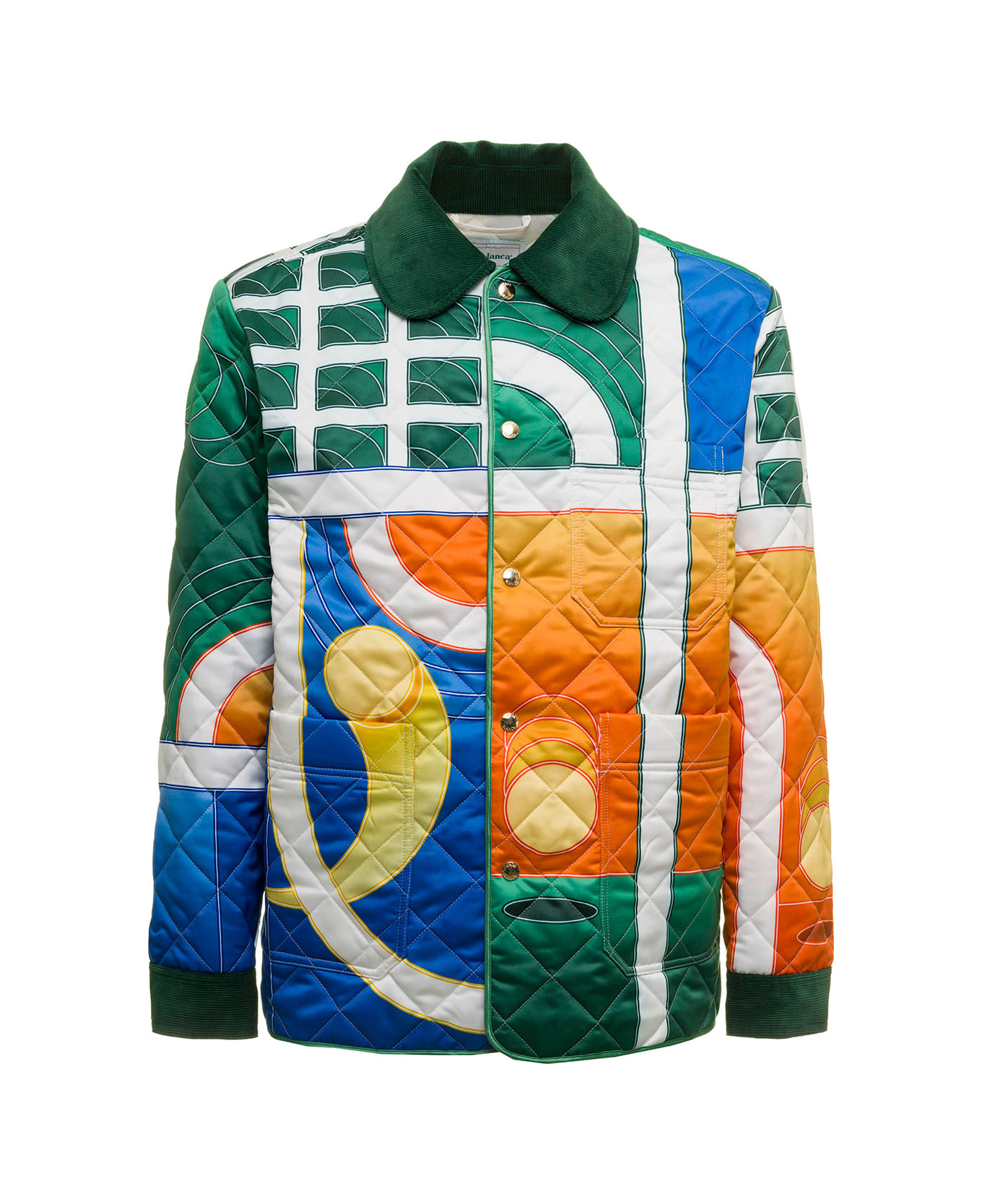 Casablanca Woman
s Multicolor Quilted Satin Jacket - Multicolor