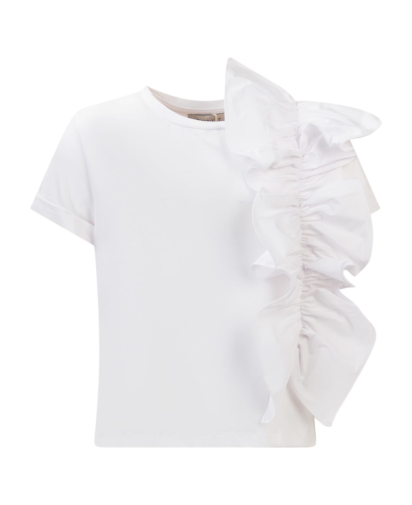 TwinSet Volant T-shirt - White Tシャツ＆ポロシャツ