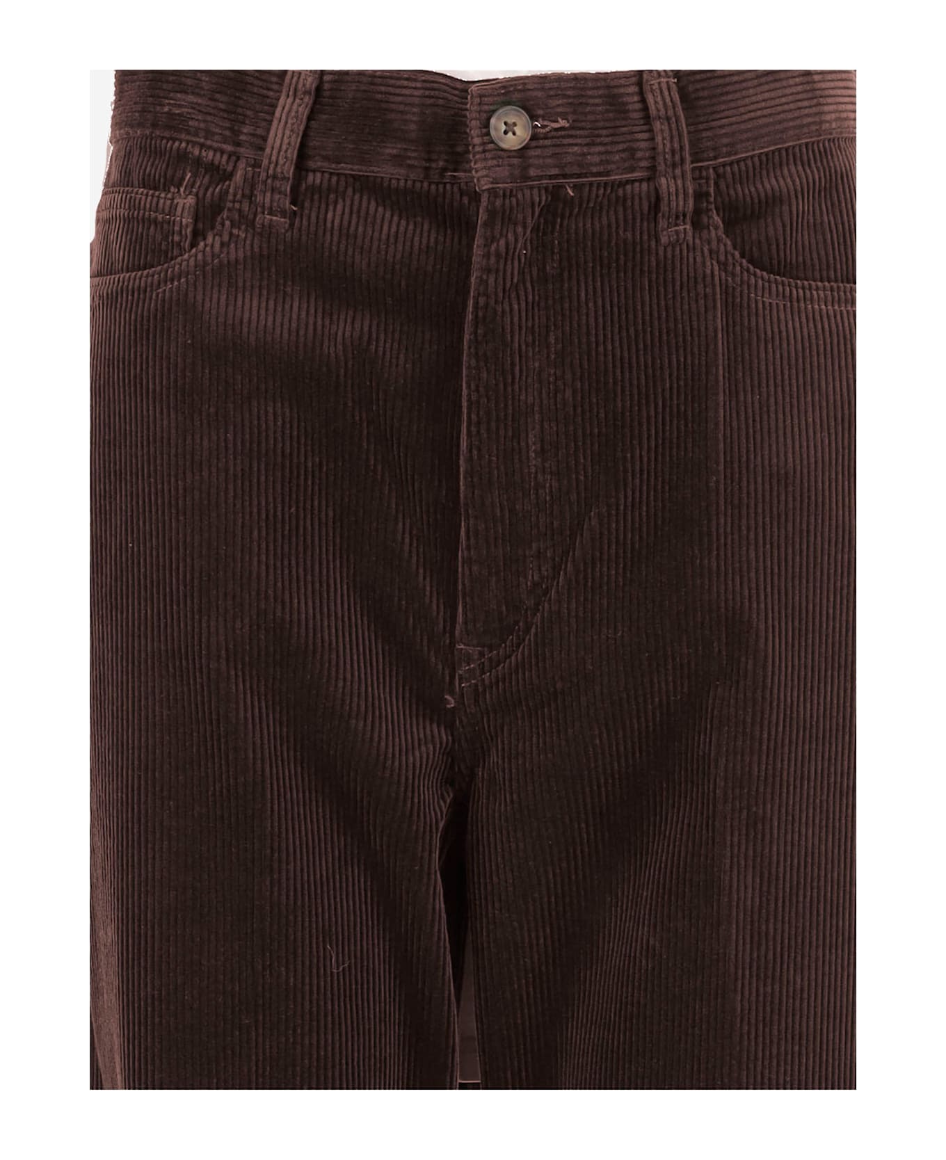 Ralph Lauren Cotton Velvet Pants - DARK BEECH