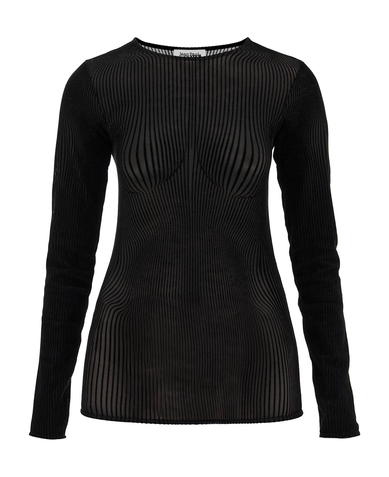 Jean Paul Gaultier Mesh 'morphing Pinst - BLACK/BLACK (Black)