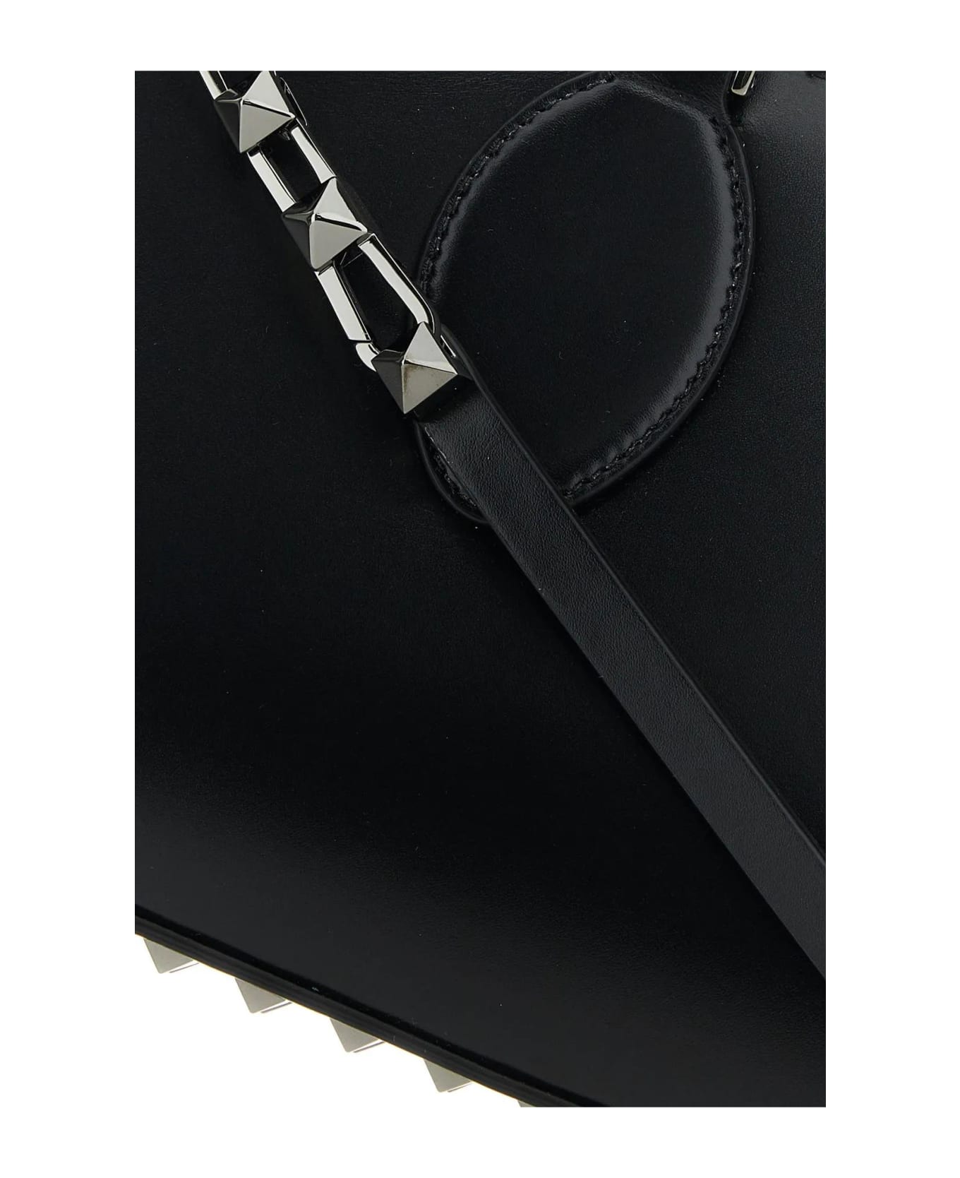 Valentino Garavani Black Leather Rockstud Handbag - NERO トラベルバッグ