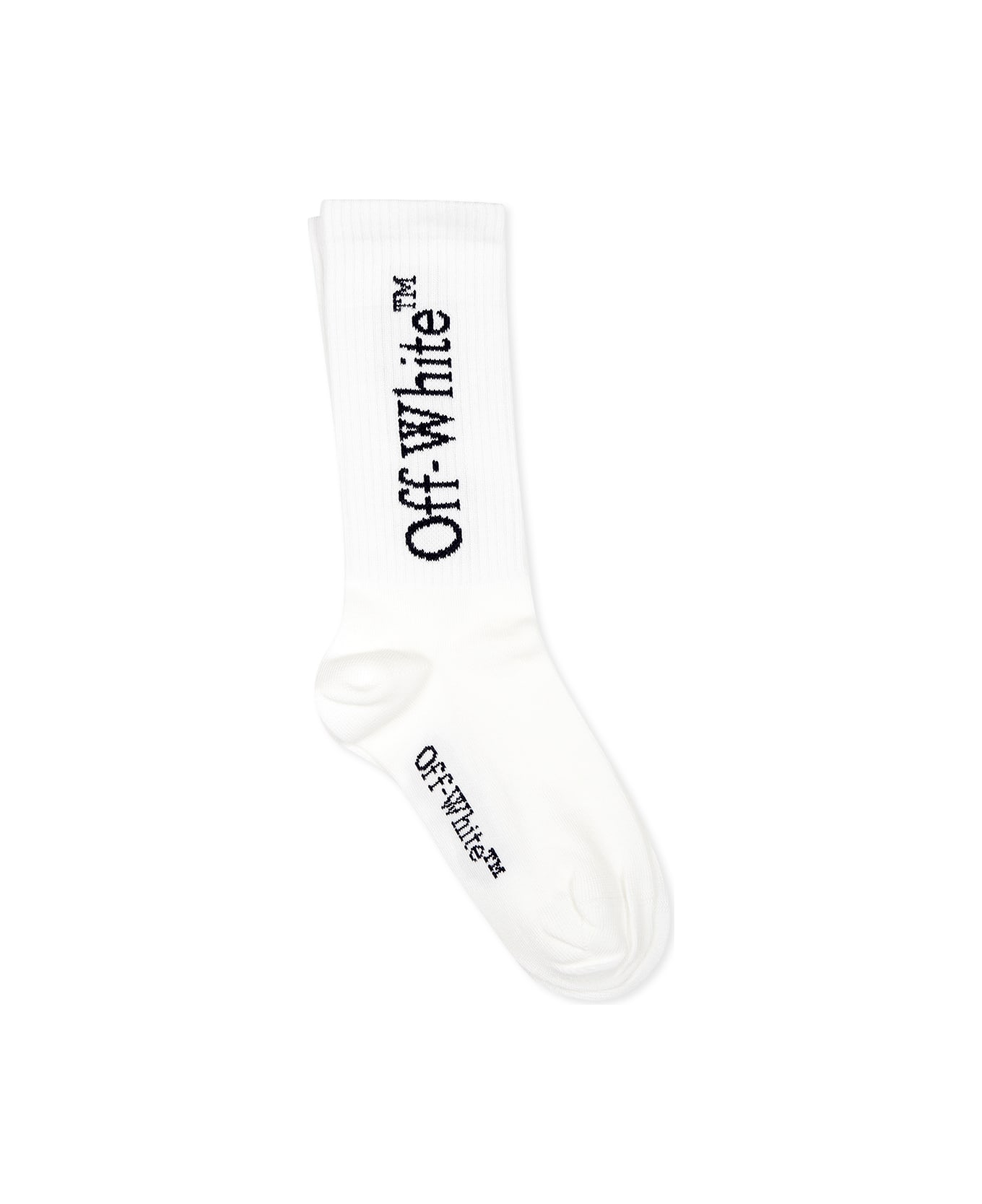 Off-White White Socks For Boy With Logo - White