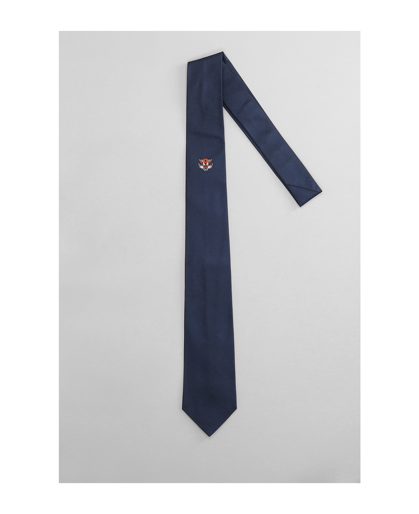 Kenzo Tie In Blue Silk - blue ネクタイ
