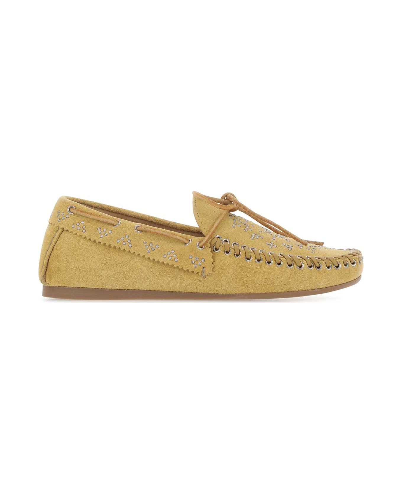 Isabel Marant Mustard Suede Freen Loafers - Yellow