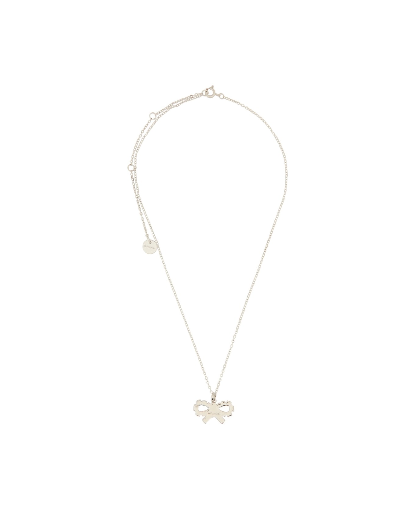 self-portrait Necklace With Bow - SILVER