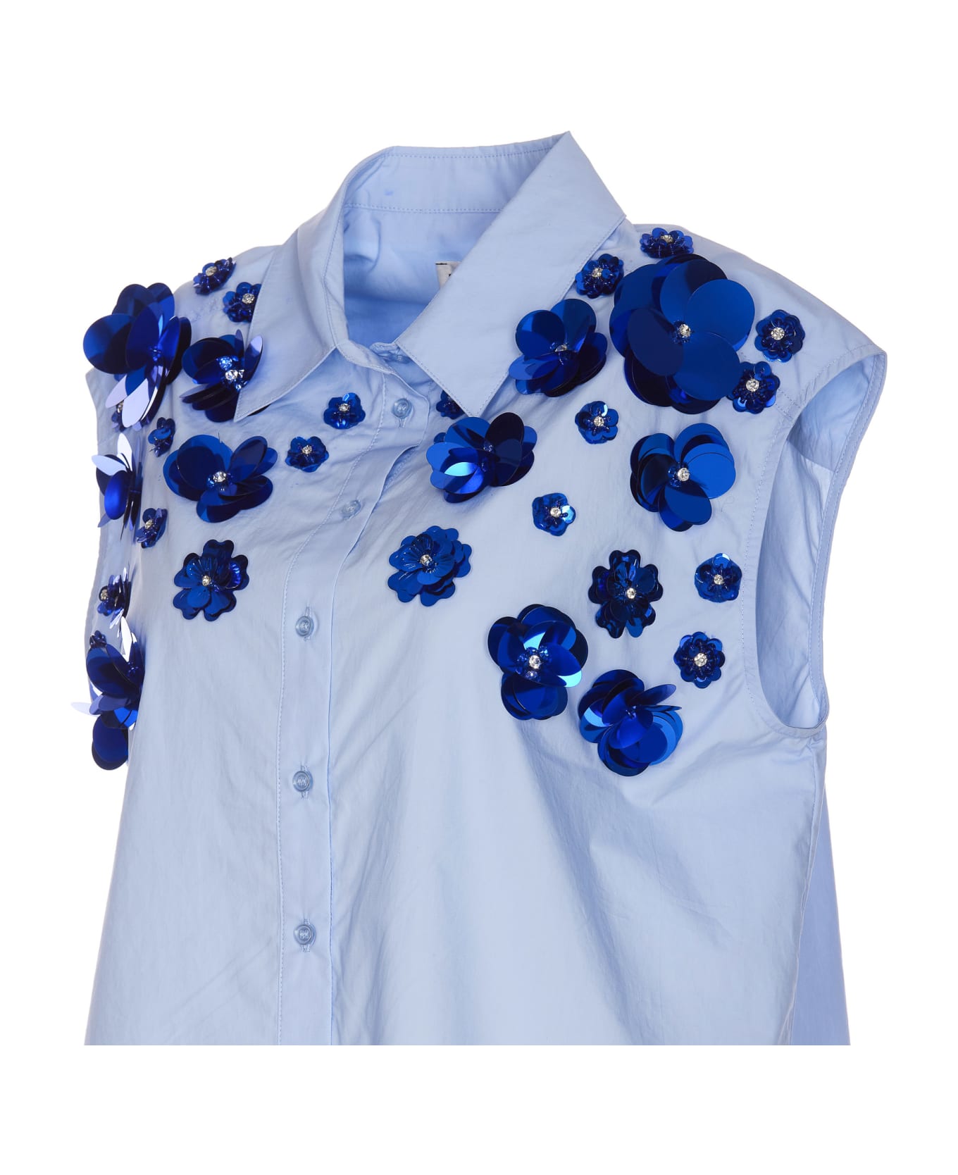 Essentiel Antwerp Fight Embroidered Shirt - Azzurro シャツ