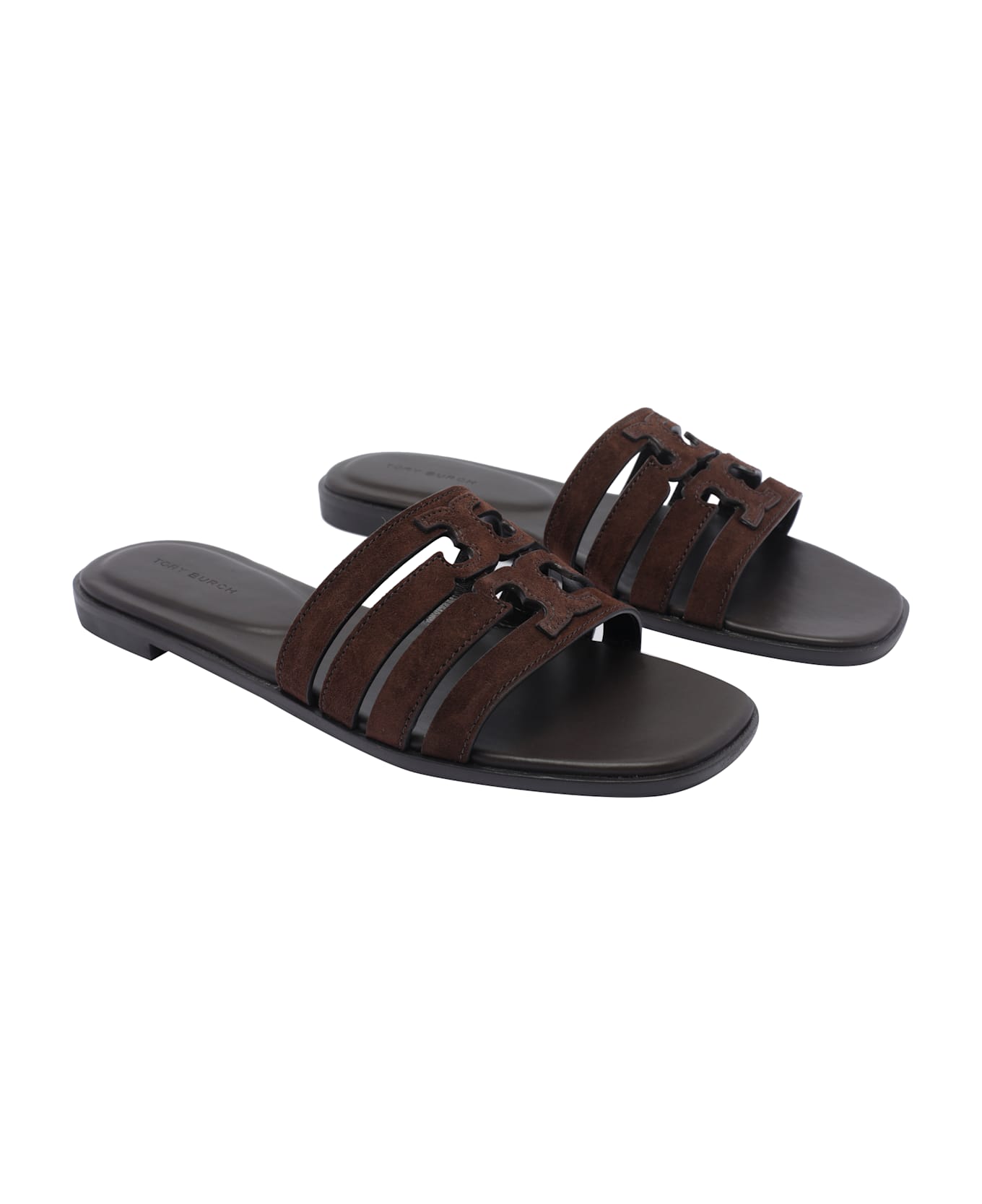 Tory Burch Ines Cage Slides - Brown