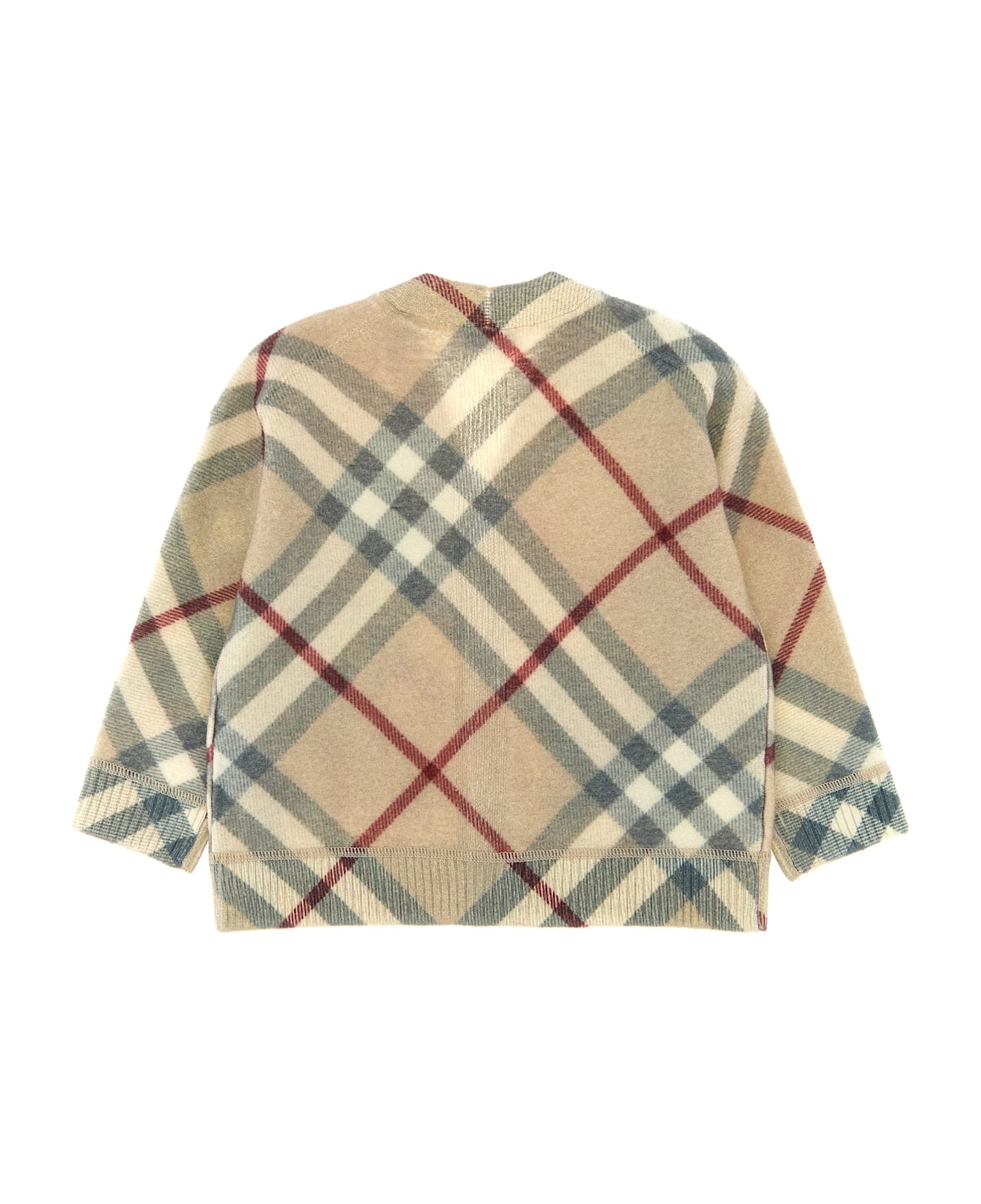 Burberry Check Cardigan - Beige