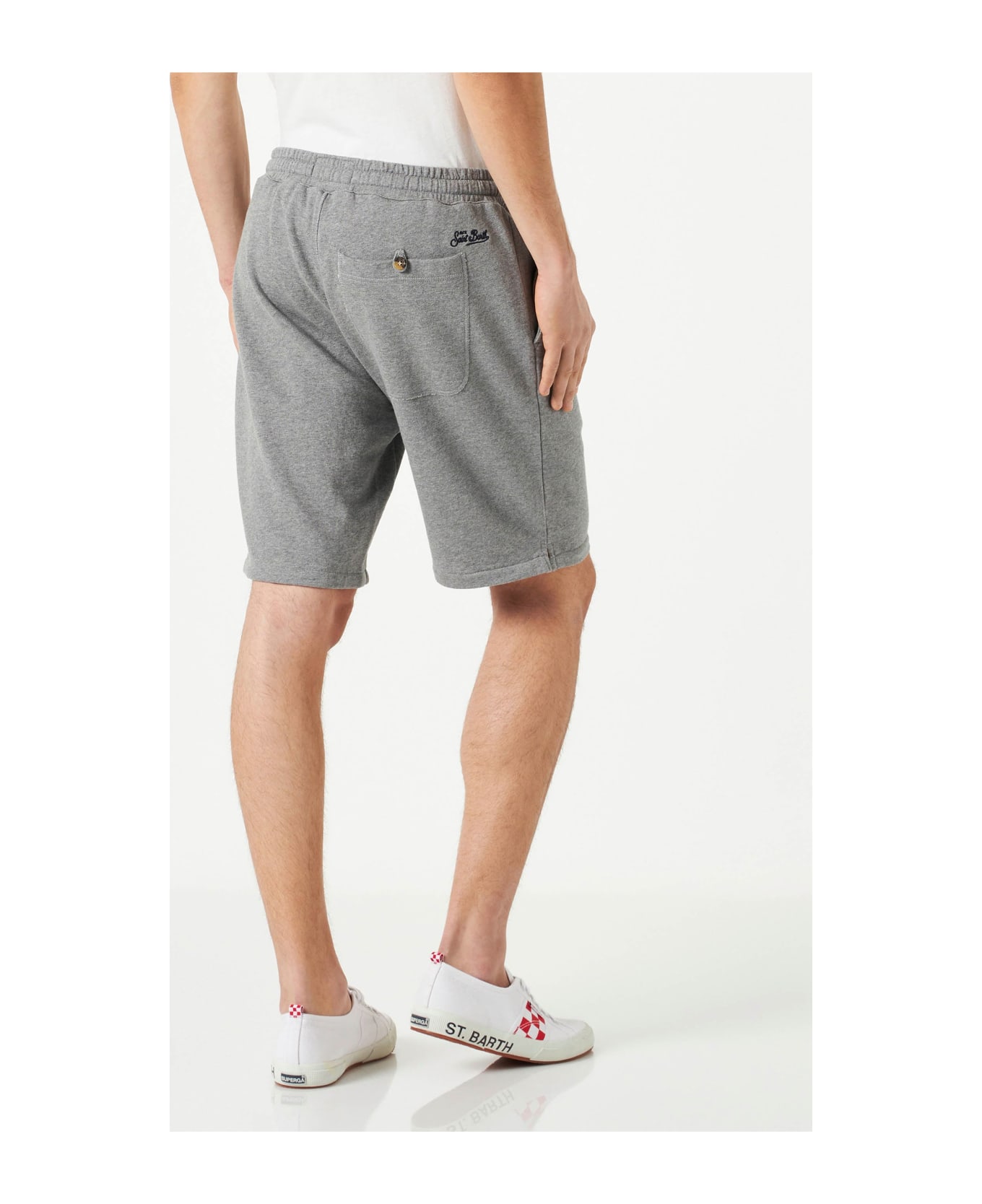 MC2 Saint Barth Man Cotton Bermuda - GREY