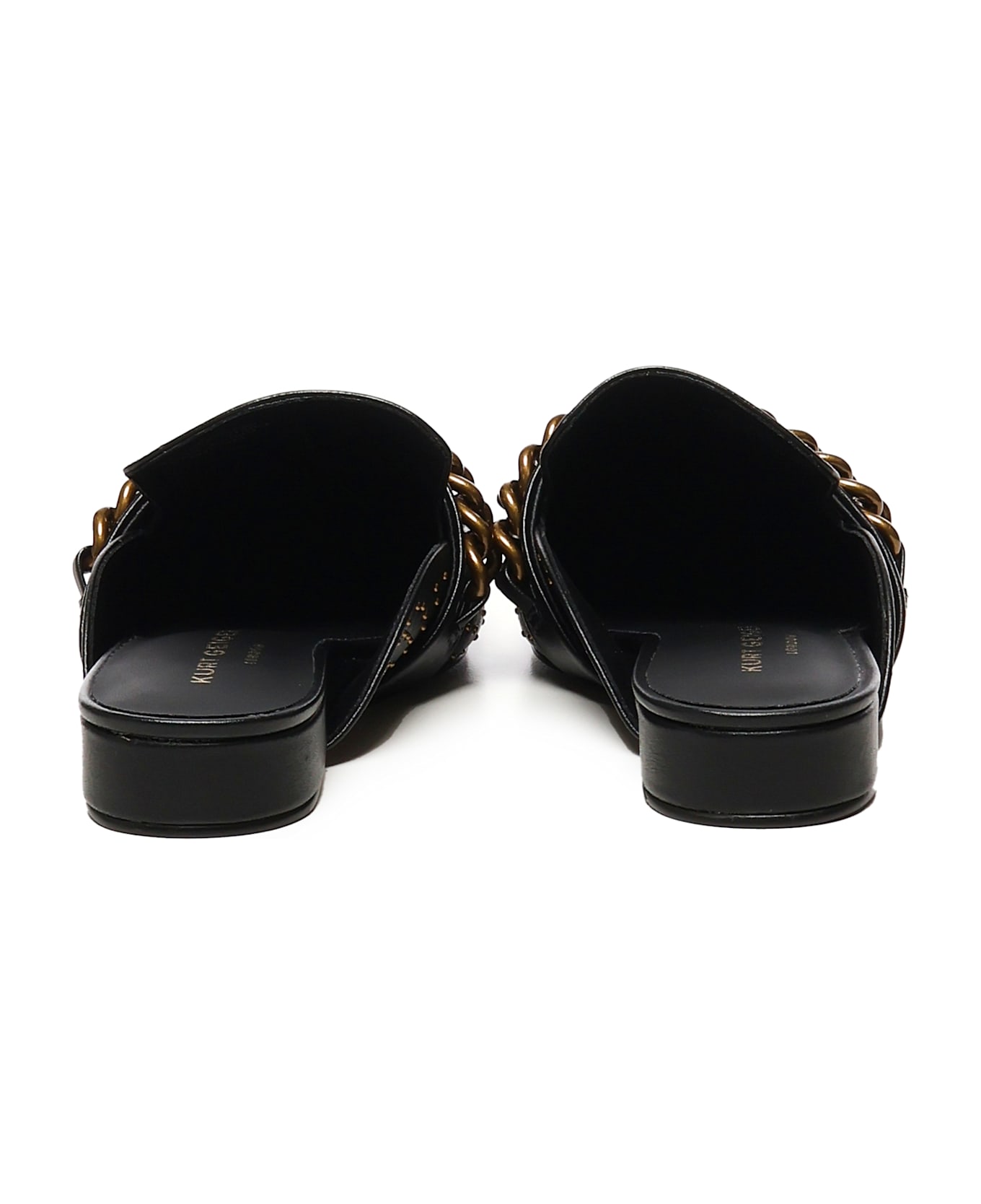 Kurt Geiger Chain Detail Chelsea Mules - Black