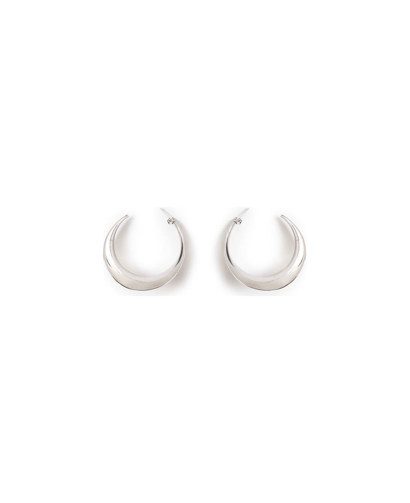 Saint Laurent Curved Hoop Earrings - Silver