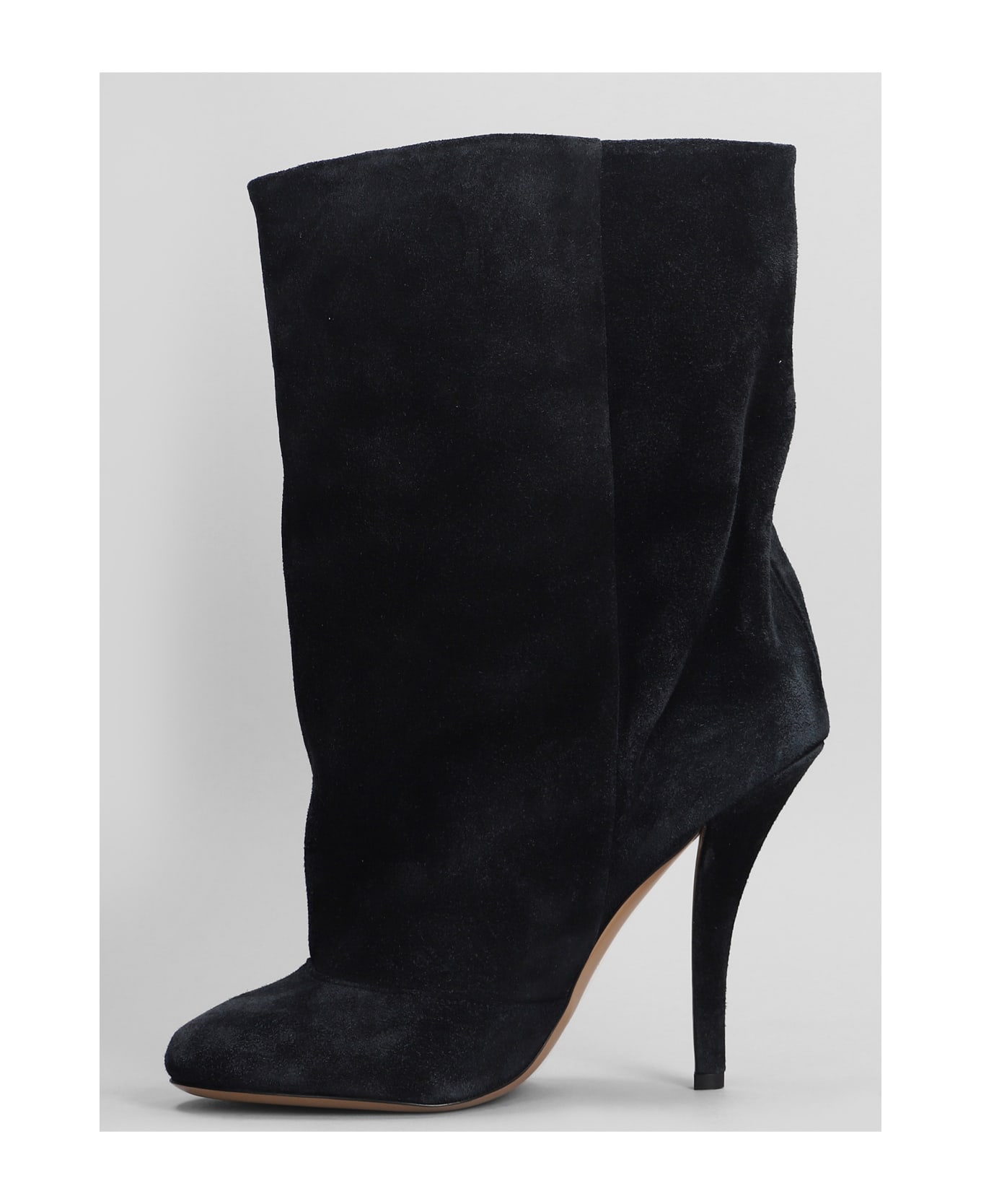 Paris Texas Esther Ankl Boot 105 High Heels Ankle Boots In Black Suede - black