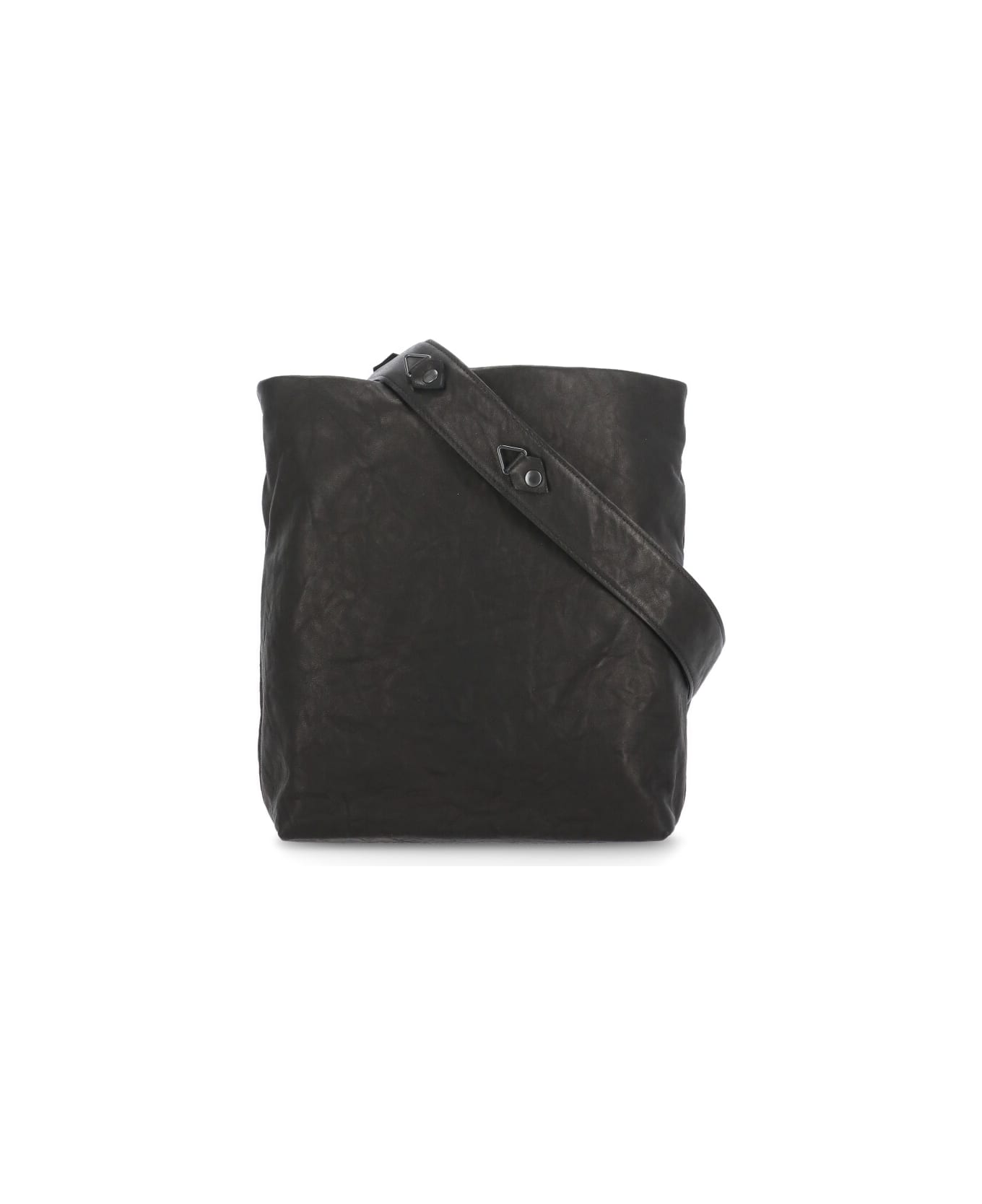 Yohji Yamamoto Leather Shoulder Bag - Black