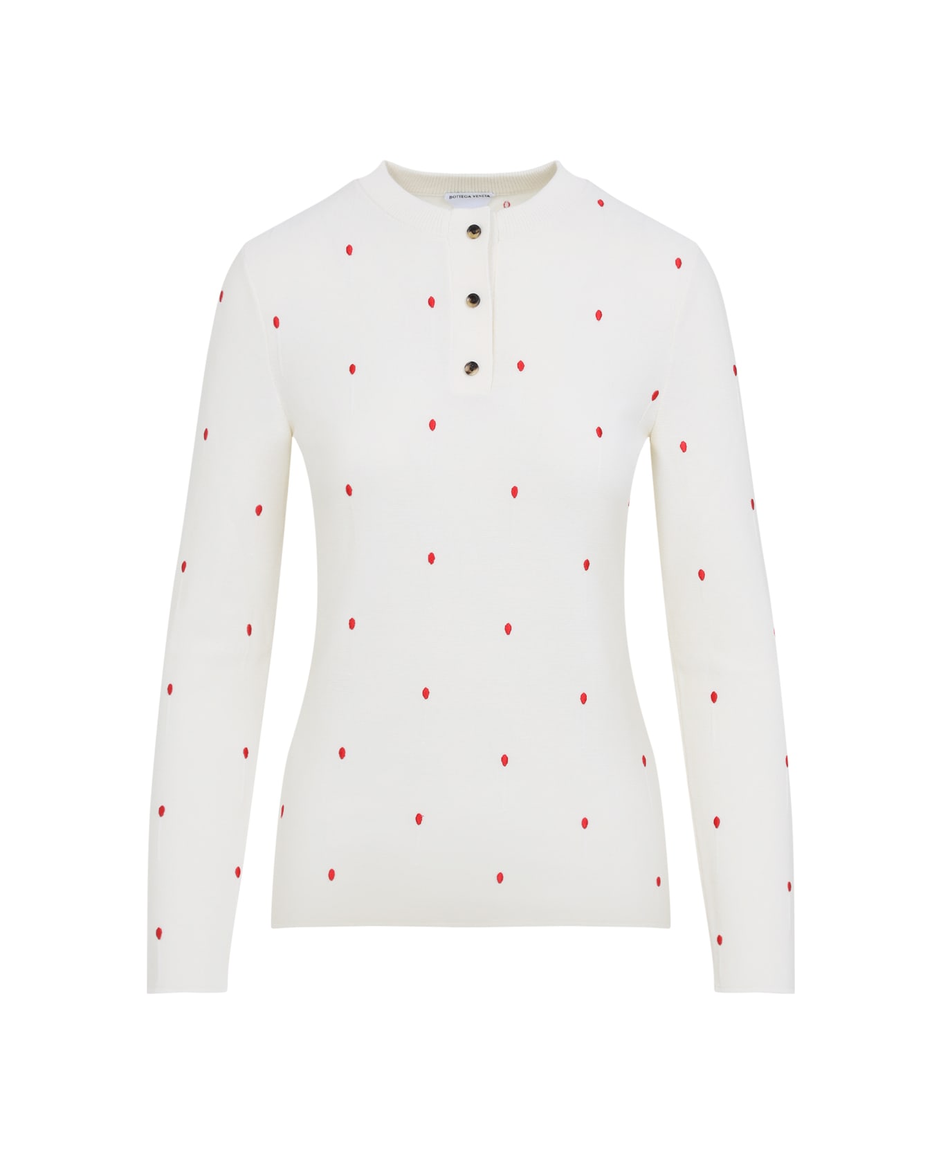 Bottega Veneta Matches Cotton Top - Chalk Vernis