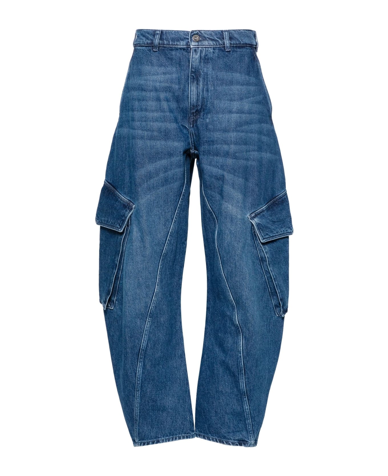 J.W. Anderson Indigo Blue Cotton Blend Jeans - Blue