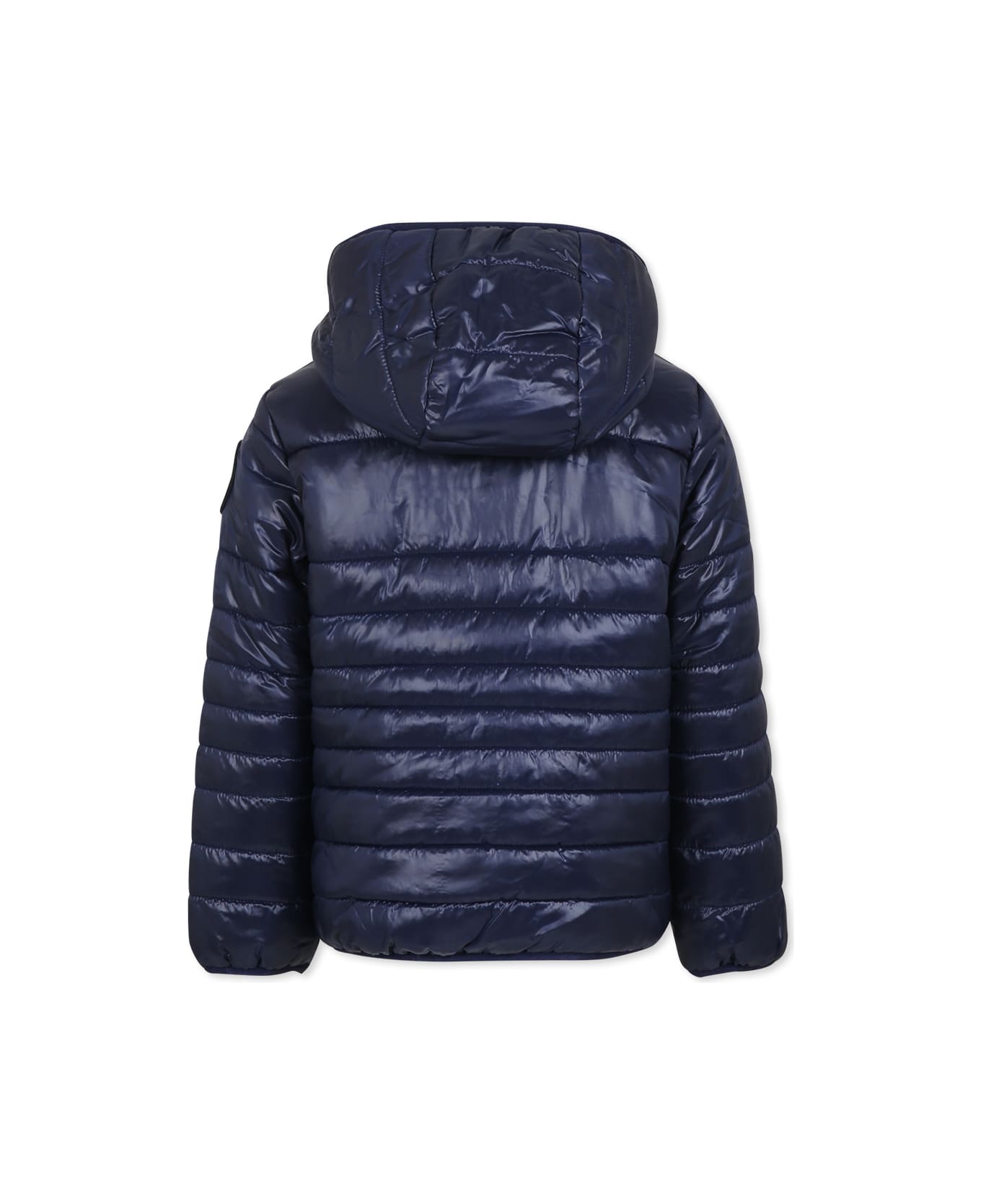 Nike Blue Down Jacket For Boy With Swoosh - Blue