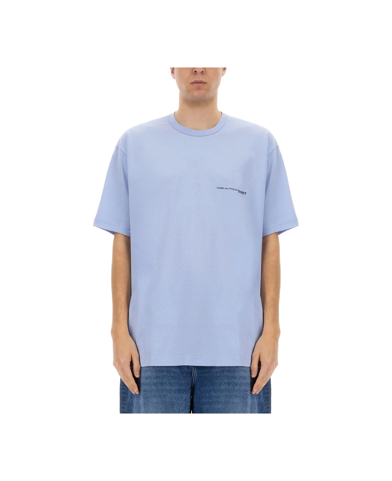 Comme des Garçons T-shirt With Logo - Blu