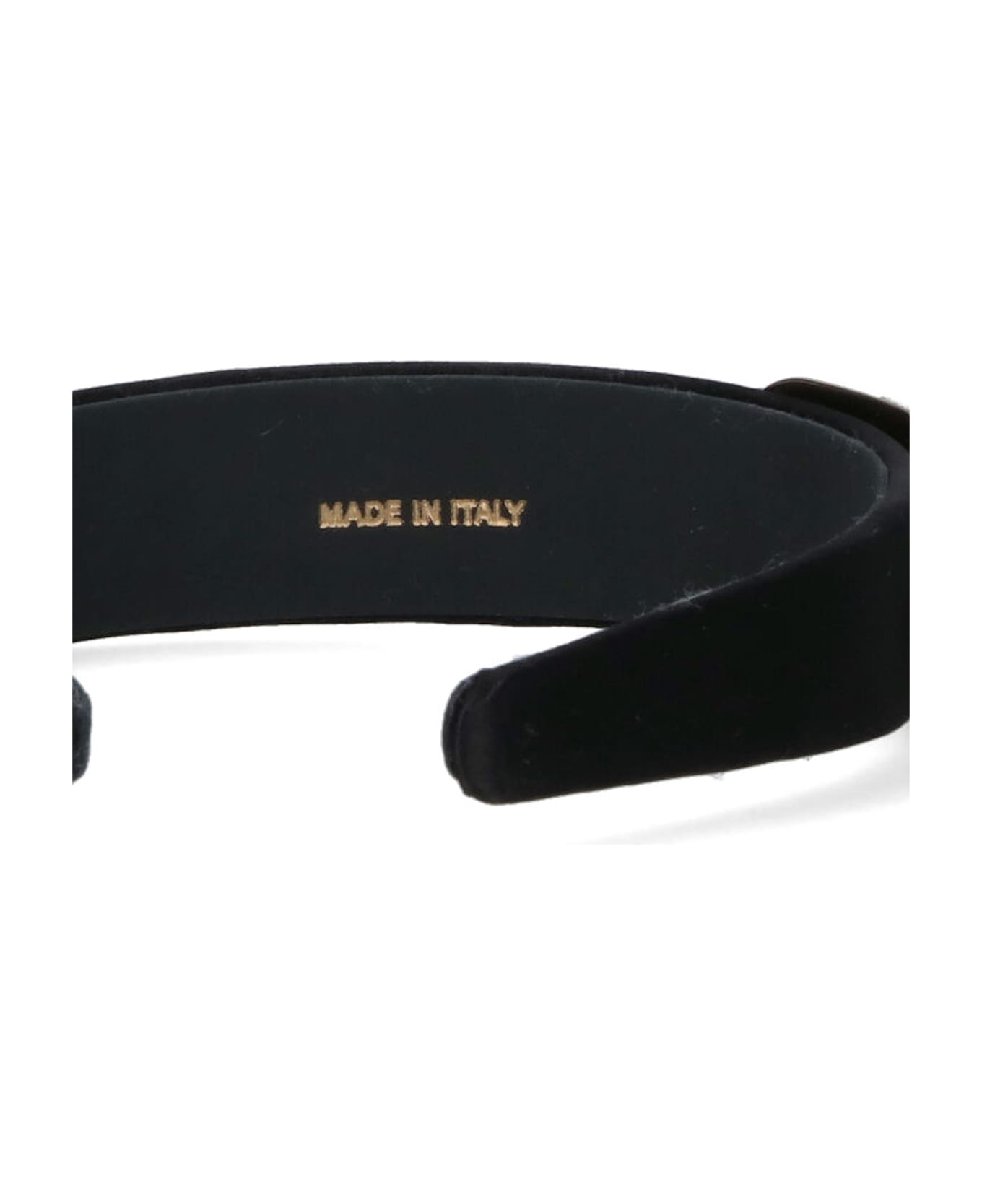 Ferragamo Headband With "vara" Crystals - Black  