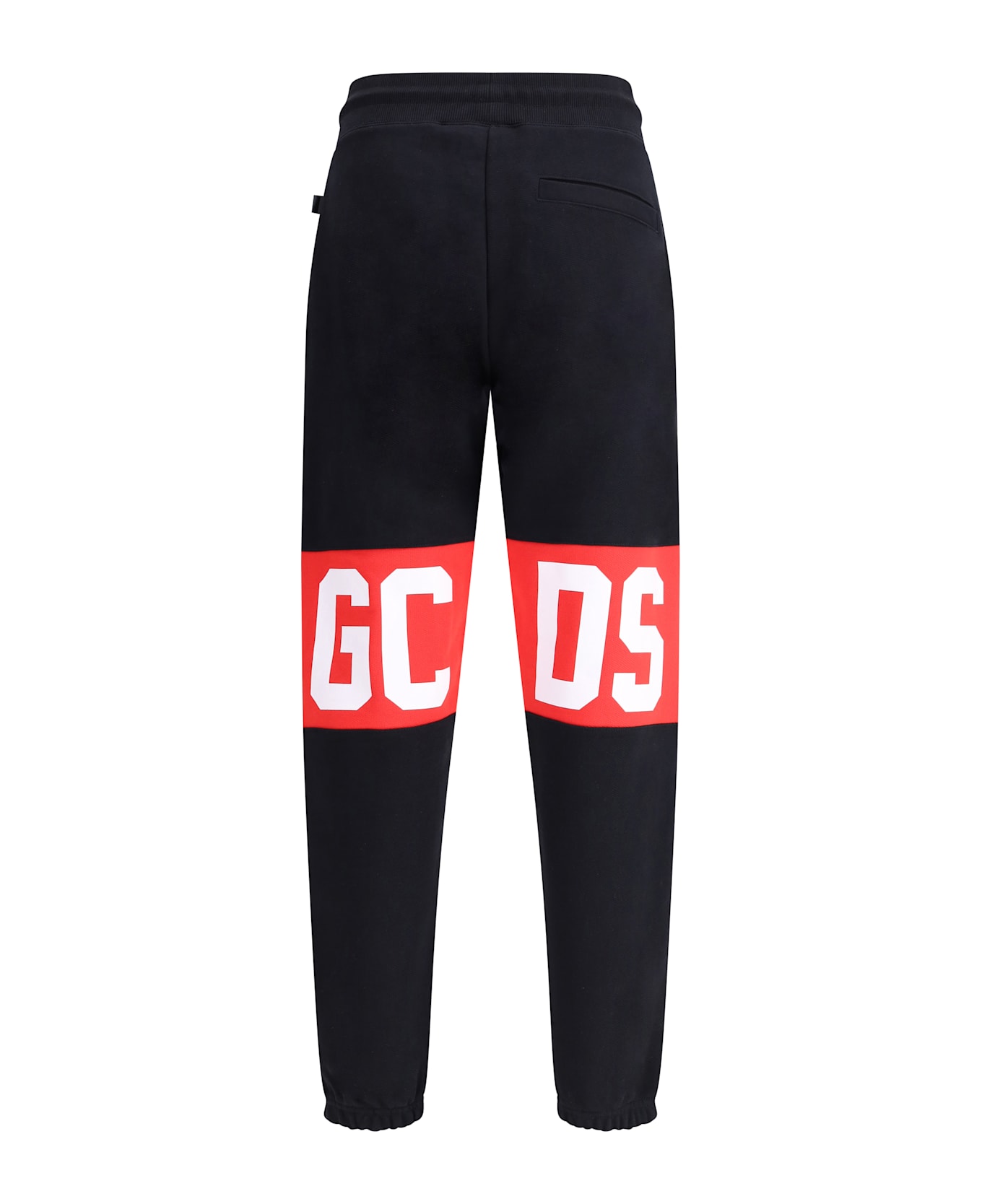 GCDS Logoed Sweatpants - BLACK/RED/WHITE