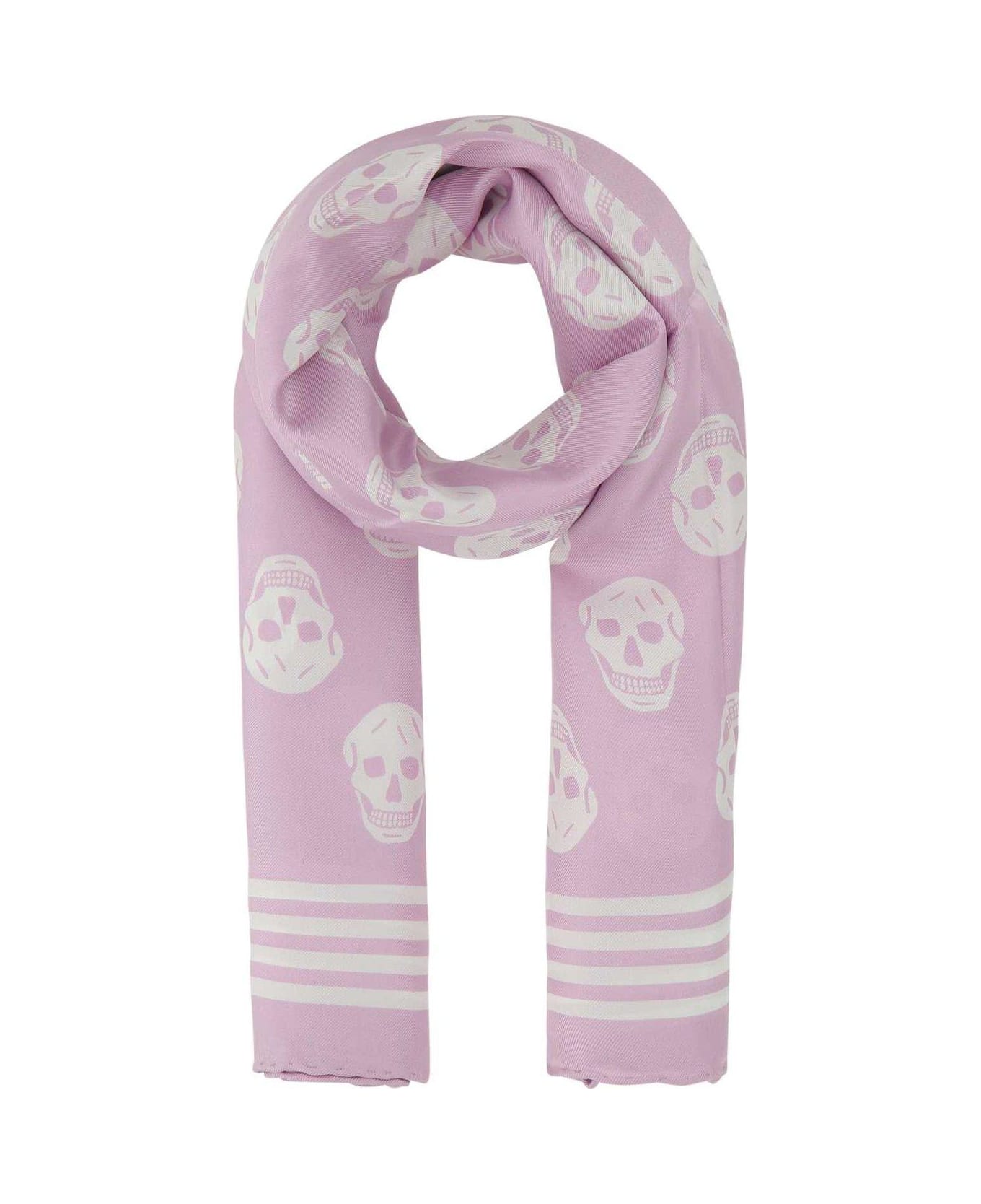 Alexander McQueen Allover Skull Printed Scarf - Pink スカーフ＆ストール