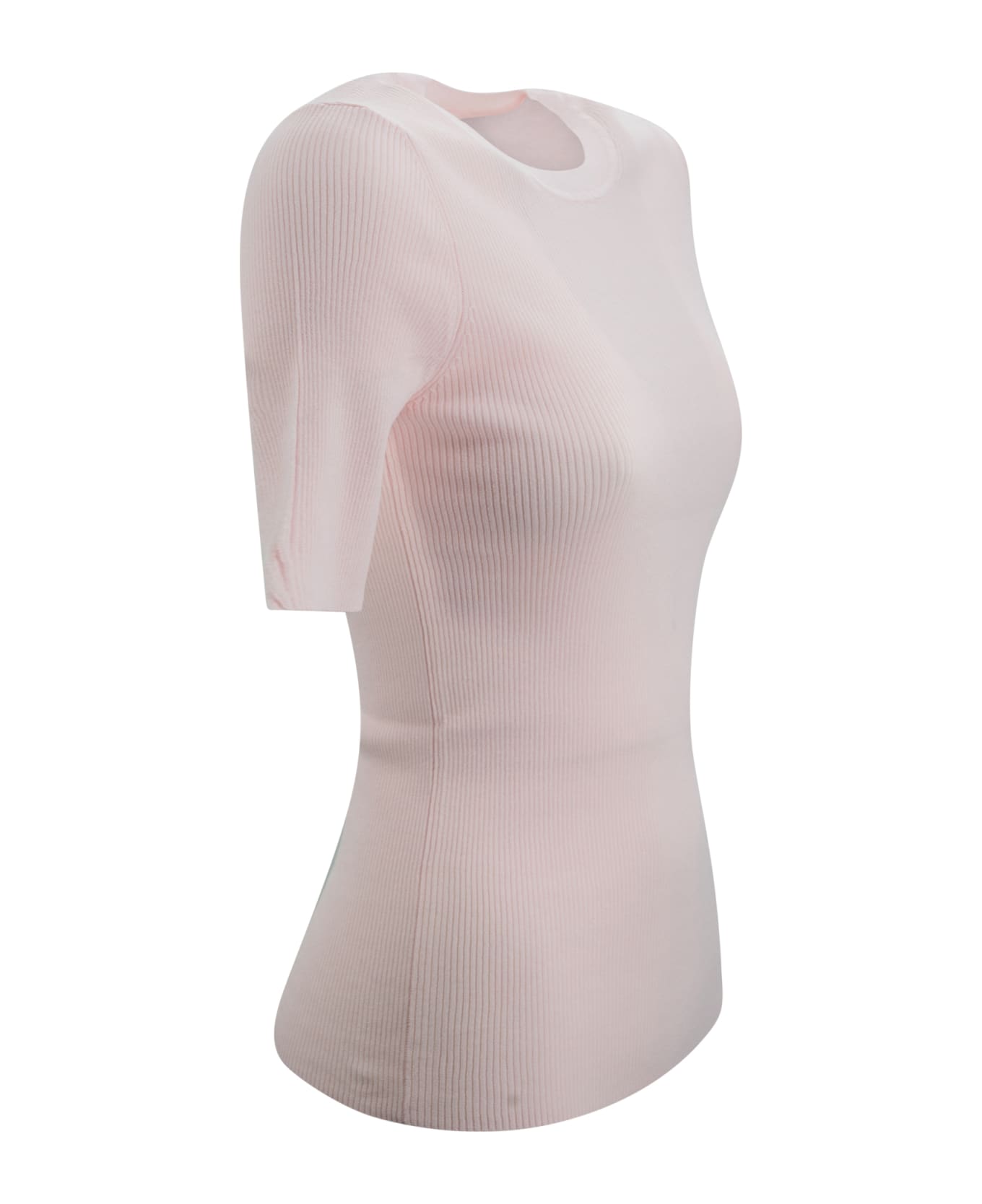 Parosh Ribbed-knit Top - Pink ニットウェア
